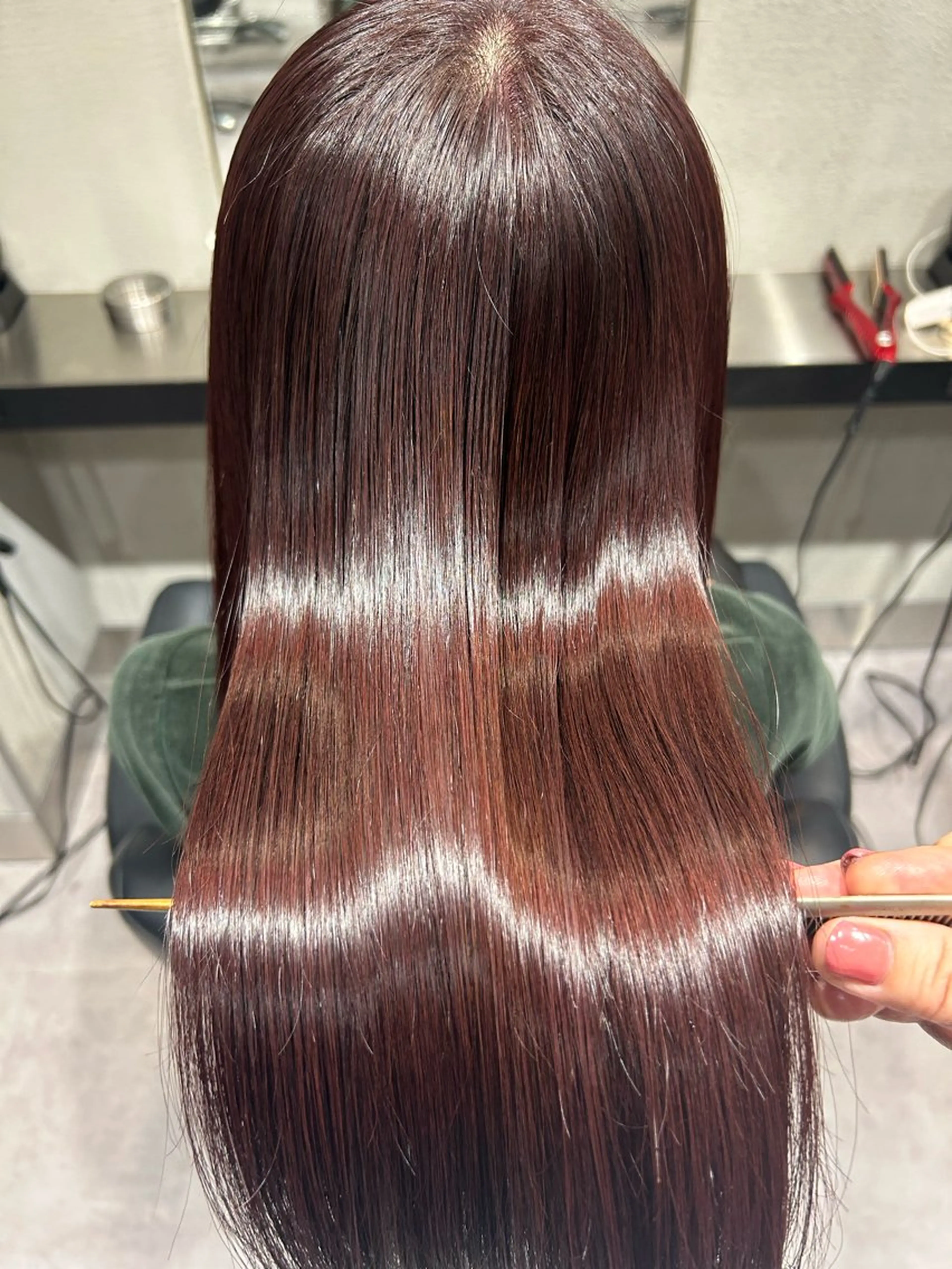 ミディアム カラー ブラウンカラー ピンクカラー ピンクブラウン 🌈ウルトワ水素 髪質改善naru🌈のヘアスタイル