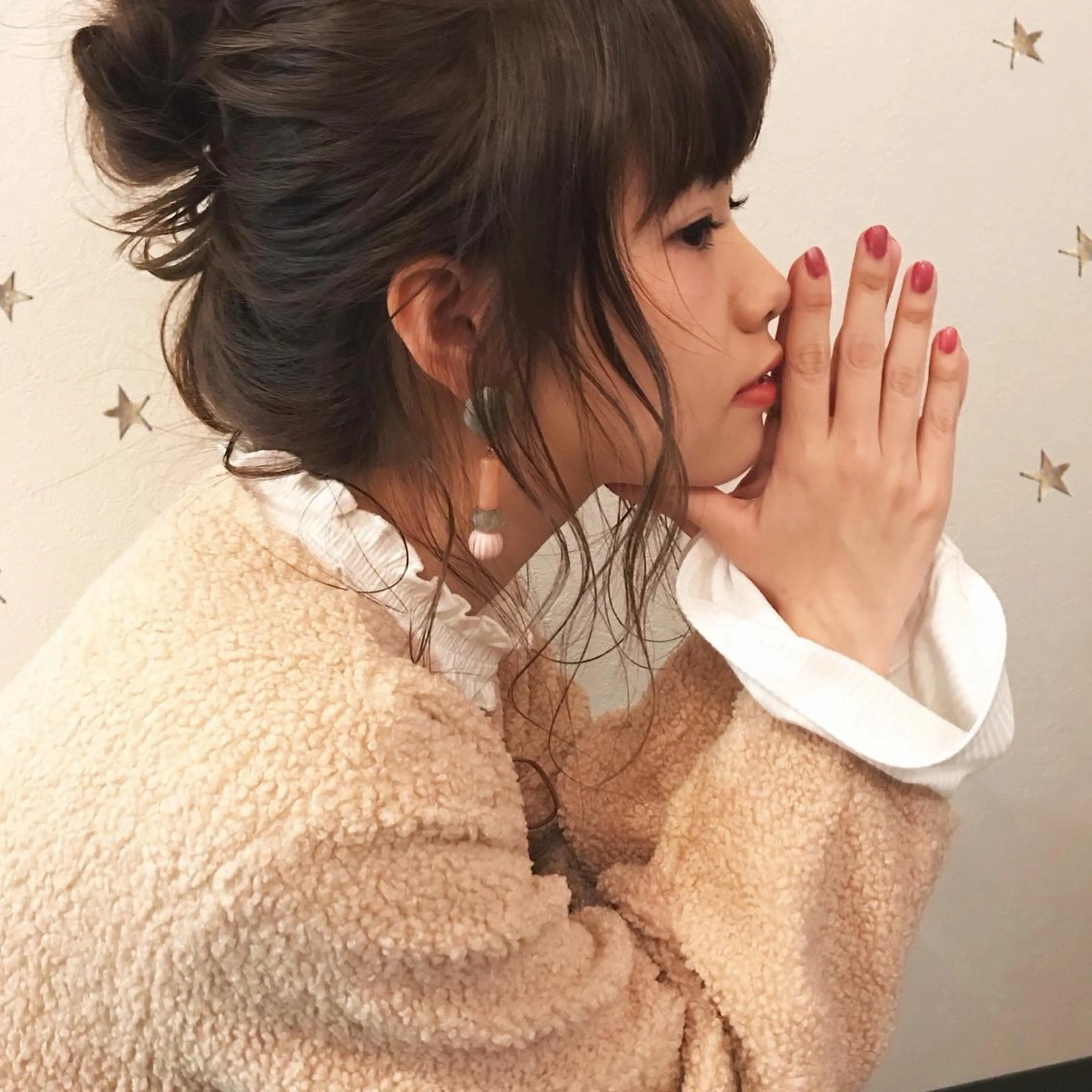 セミロング ヘアアレンジ 市川 千夏のヘアスタイル