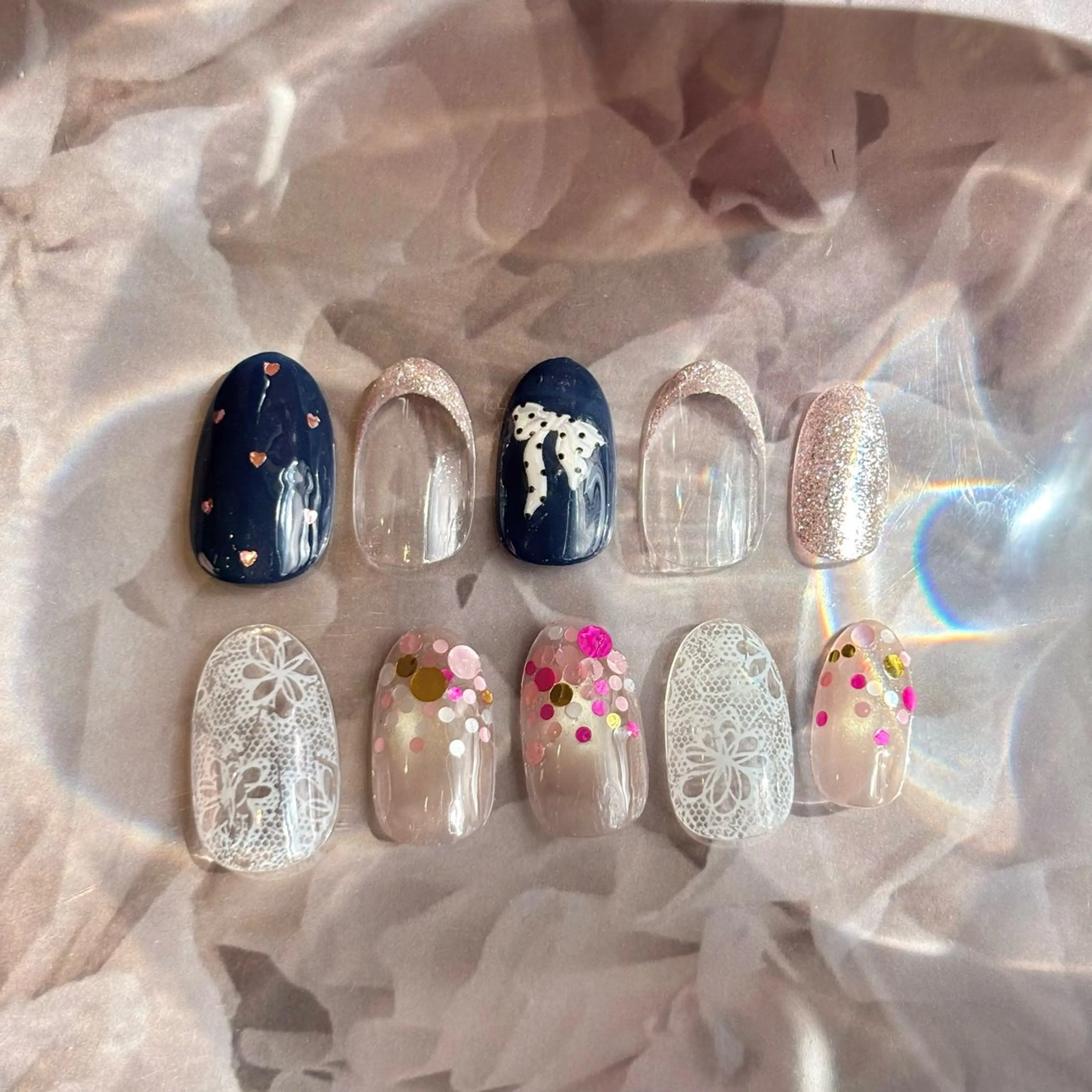 ネイル 河内花園｜YURIN 韓国ガーリー🎠のネイルデザイン