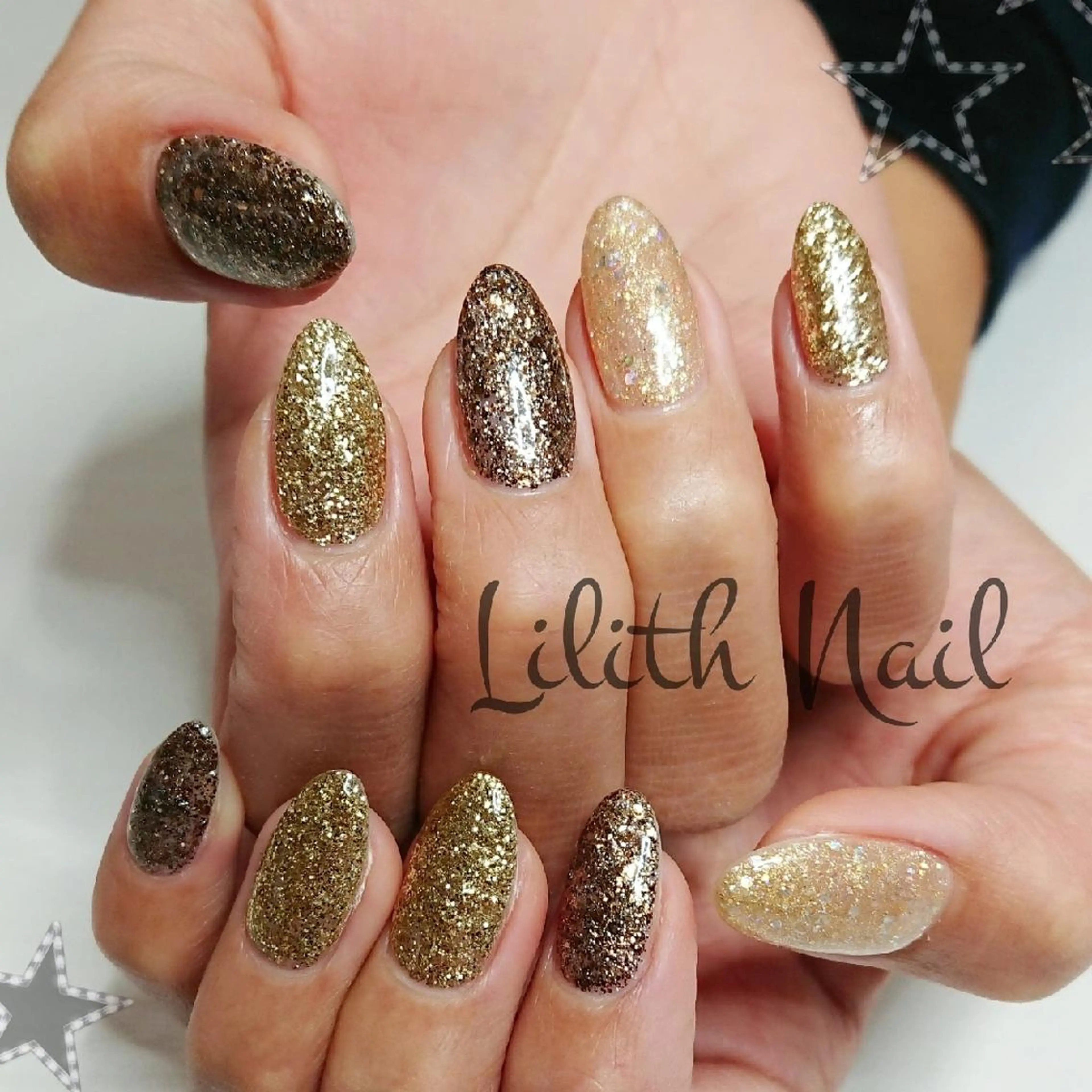 ネイル キラキラネイル ラメ(グリッター) ハンドネイル Lilith Nailのネイルデザイン