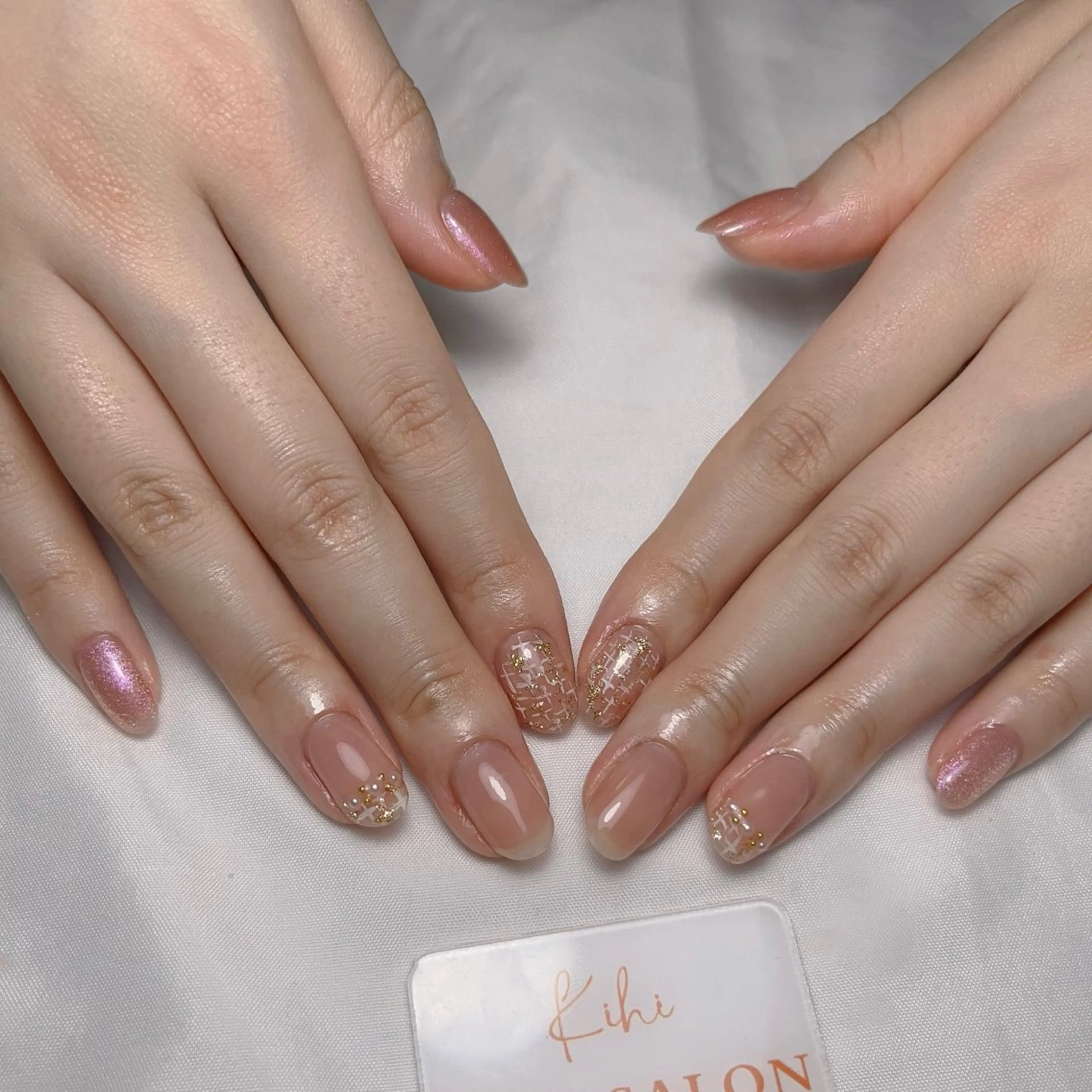 ネイル アートネイル フレンチネイル ジェルネイル グラデーション 韓国ネイル ハンドネイル ハンドケア さくら💮💮 【オフ無料】のネイルデザイン