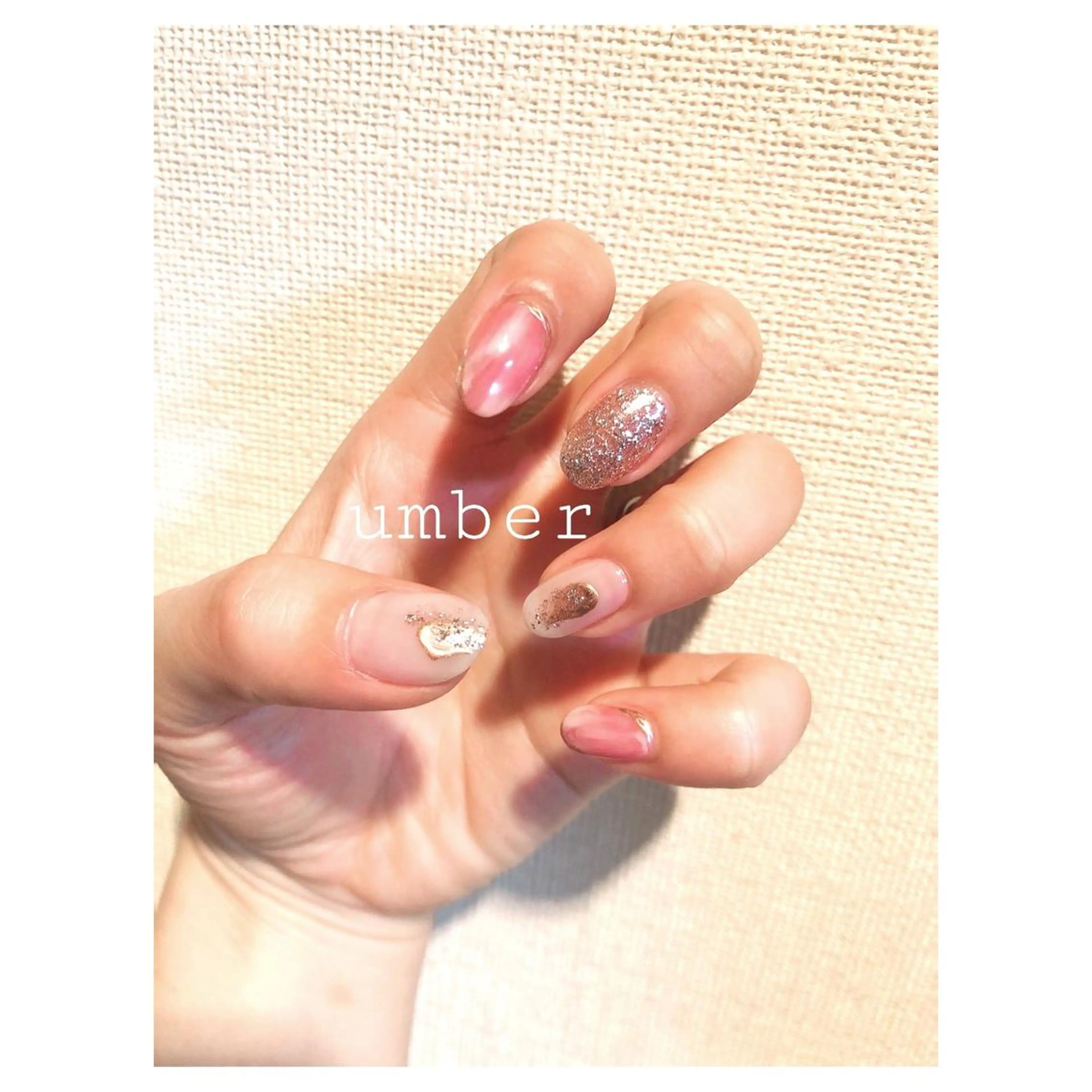 ネイル クリアネイル フラッシュネイル フットネイル フレンチネイル ミラーネイル ハンドネイル umber 三茶1分のネイルデザイン