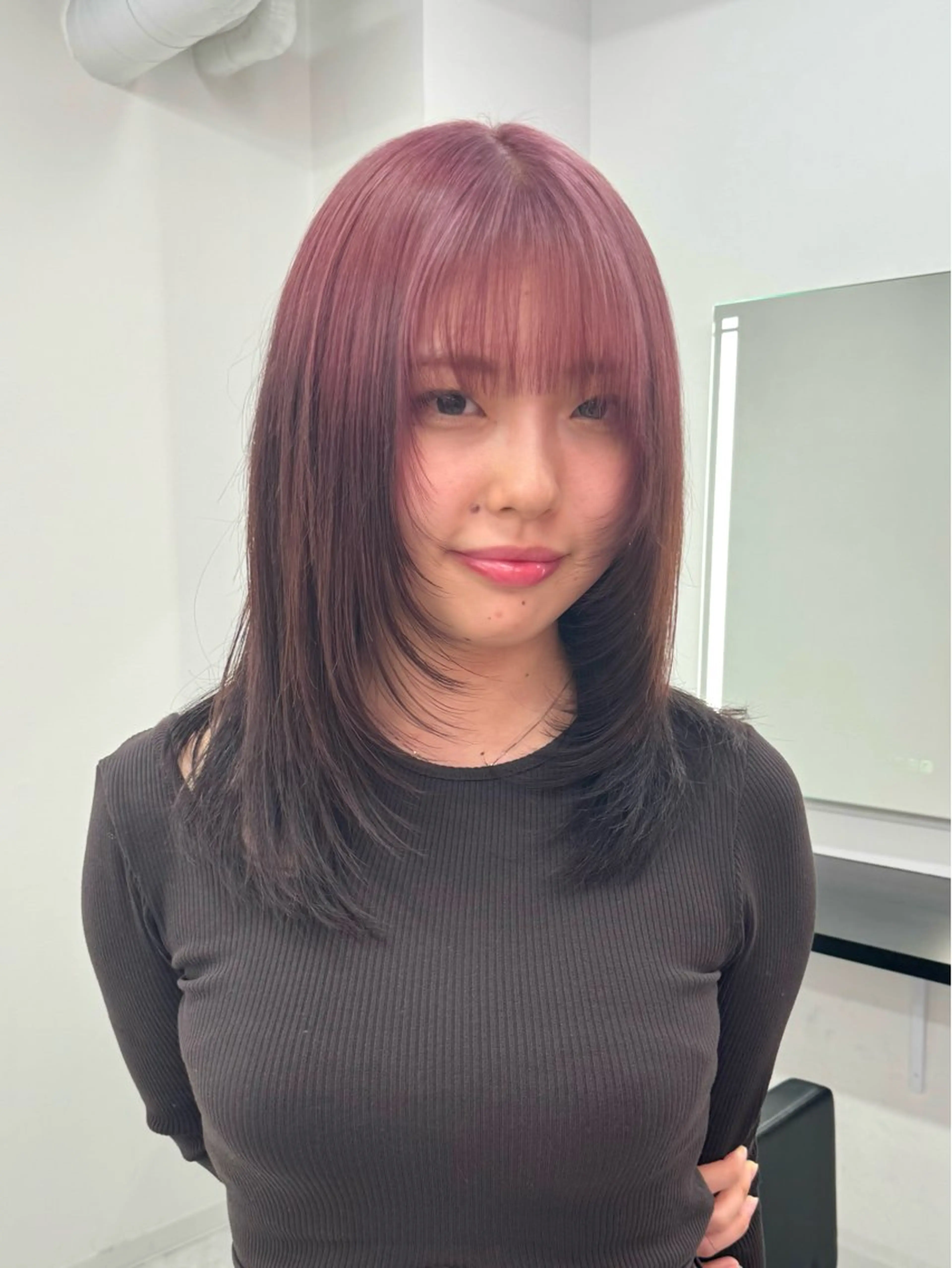 セミロング 🎀ブリーチカラー 🎀なつのヘアスタイル