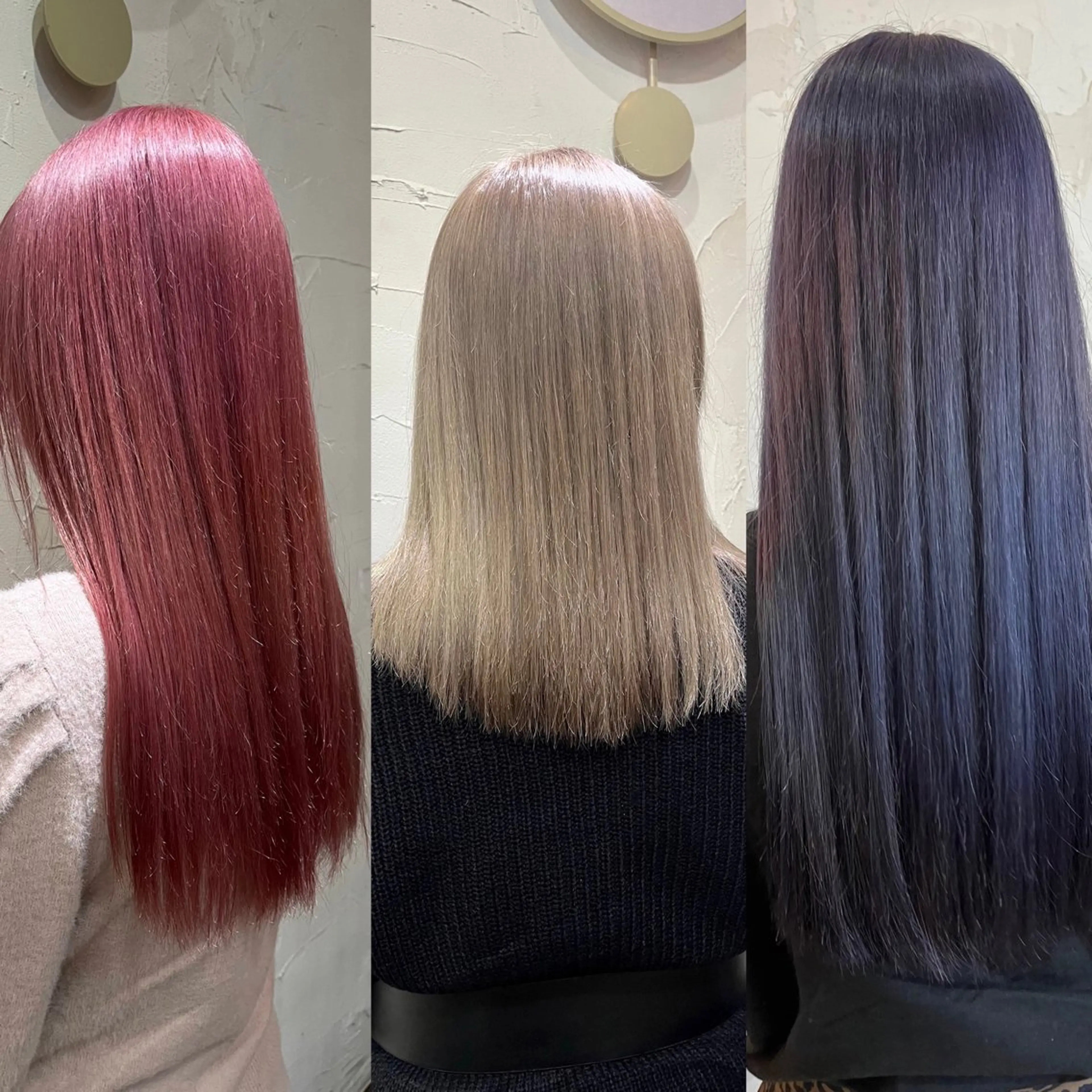 ロング カラー ブリーチ ブルーカラー ブルーバイオレット ハイトーンカラー ピンクカラー ヘアカラー トリートメント 🧸柔らかいベージュ カラー🧸氏家達哉のヘアスタイル