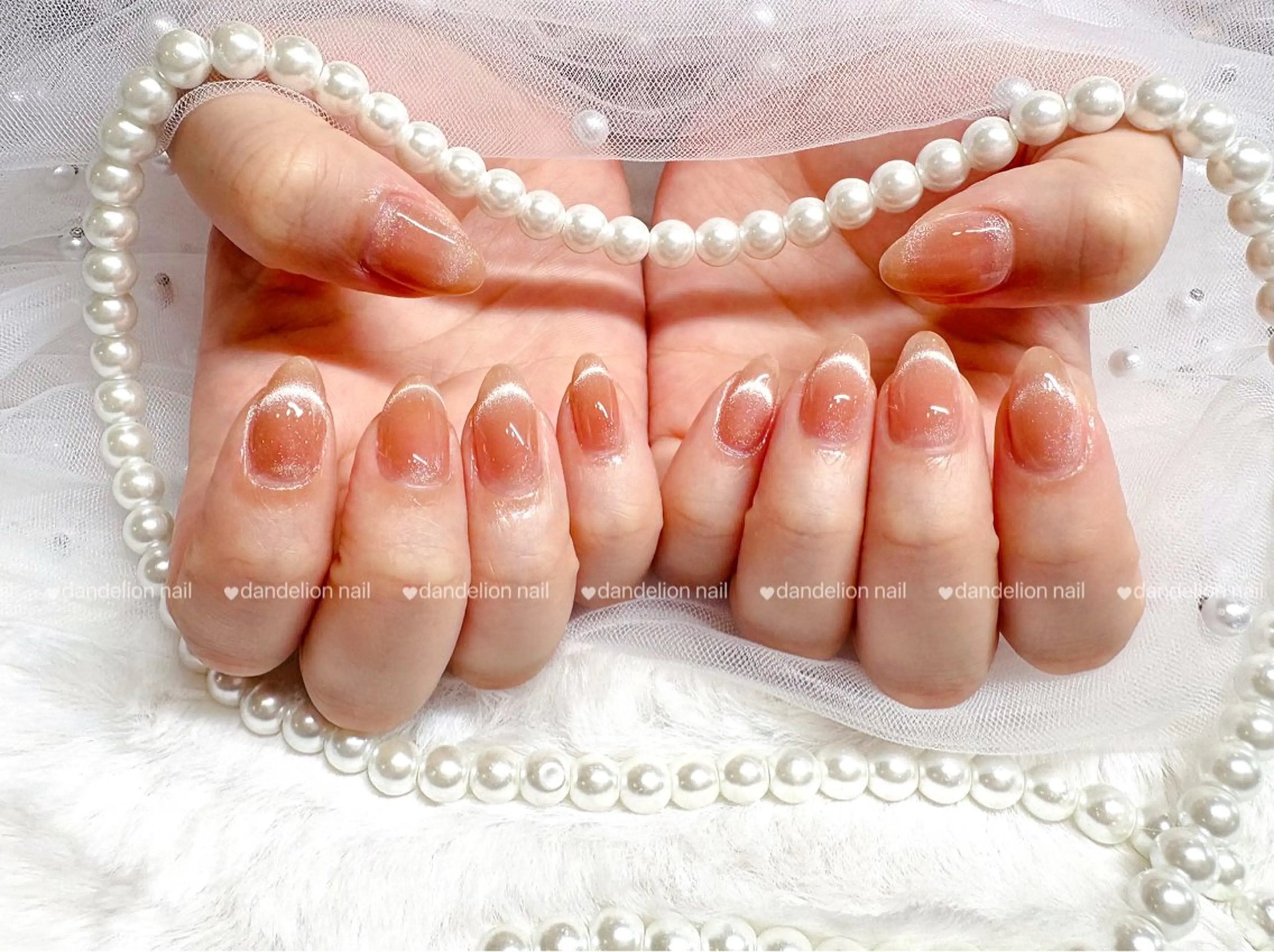 ネイル キラキラネイル マグネットネイル ワンホンネイル ハンドネイル dandelion nail北千住のネイルデザイン