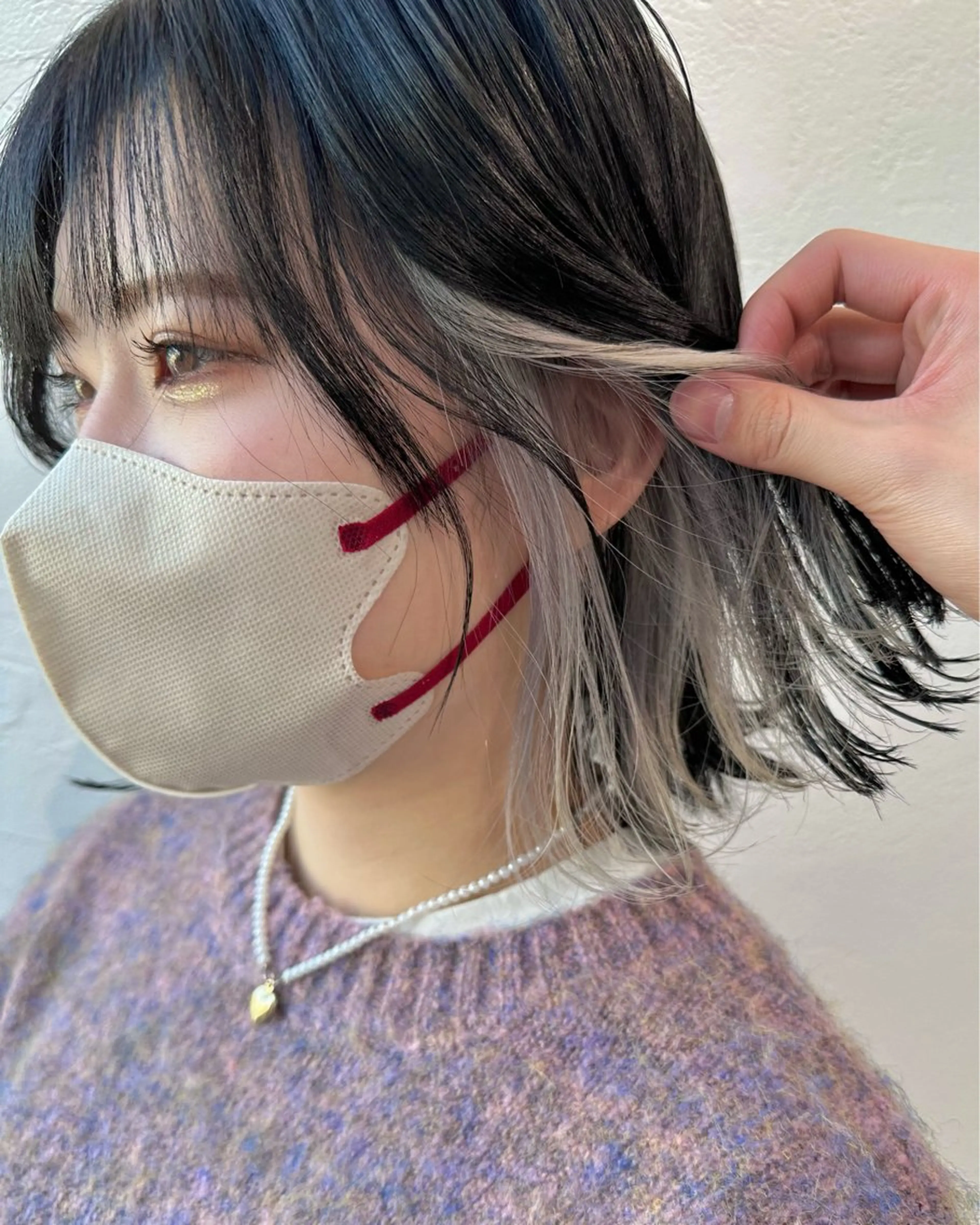 ショート カラー ブリーチ ケアブリーチ デザインカラー インナーカラー 韓国風ヘア カット ヘアカラー トリートメント インナーカラー/レイ ヤーカット♡/マキシのヘアスタイル