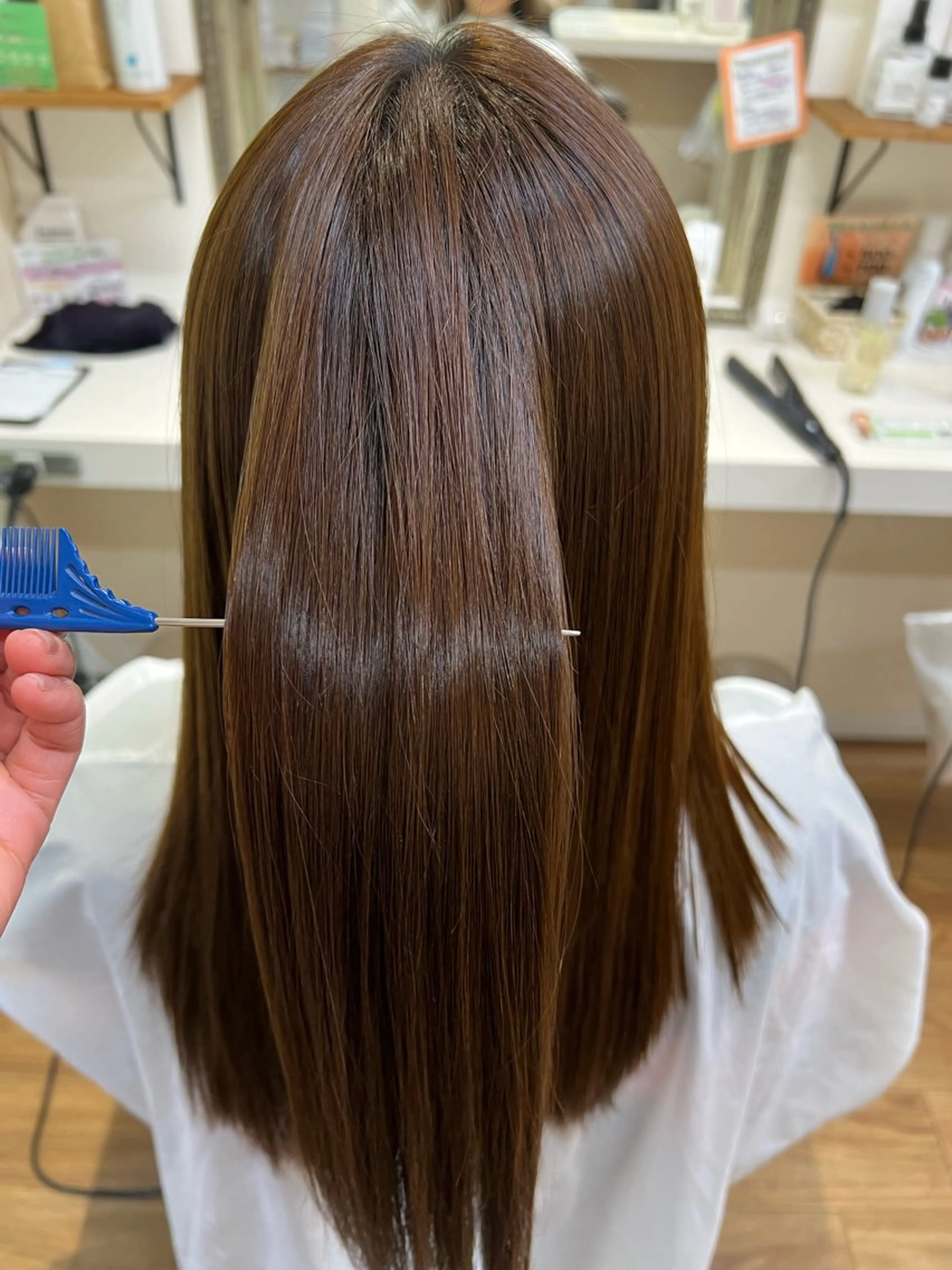 【2回目以降の方】カット+縮毛(根本のみ)+トリートメント✨¥22000の写真