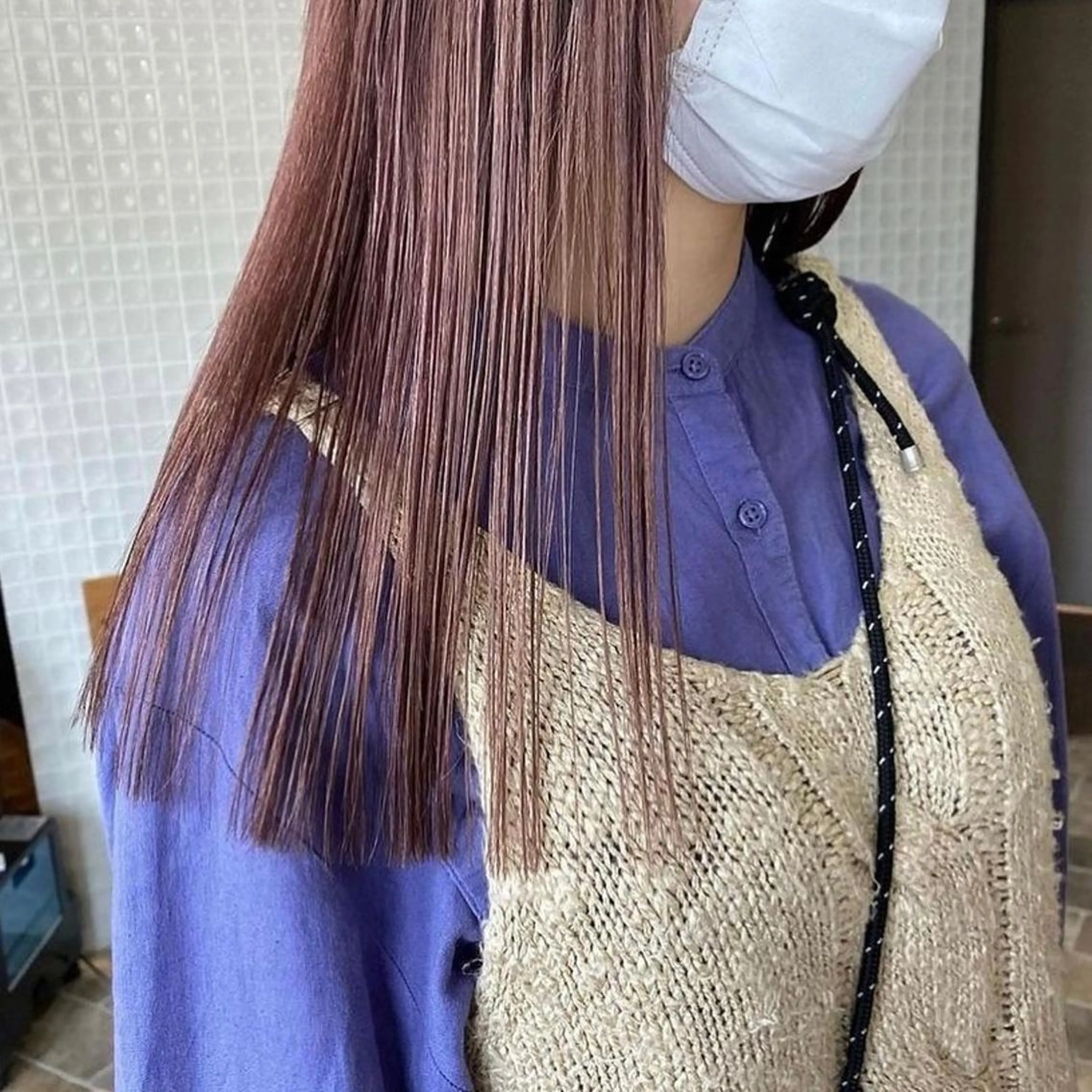 ロング カラー 中村 友香のヘアスタイル