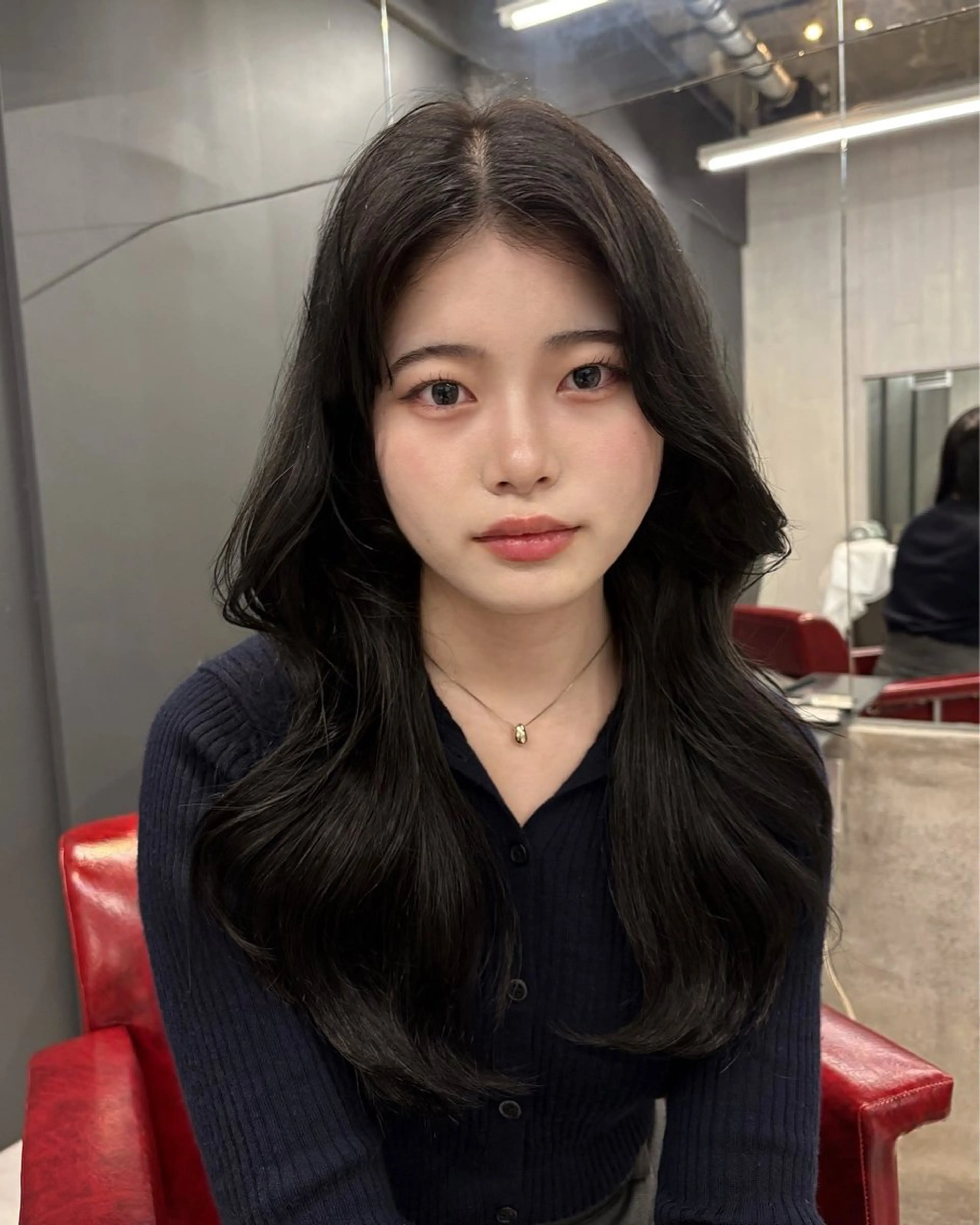 ロング カラー 韓国風ヘア レイヤーカット 細井 友貴のヘアスタイル