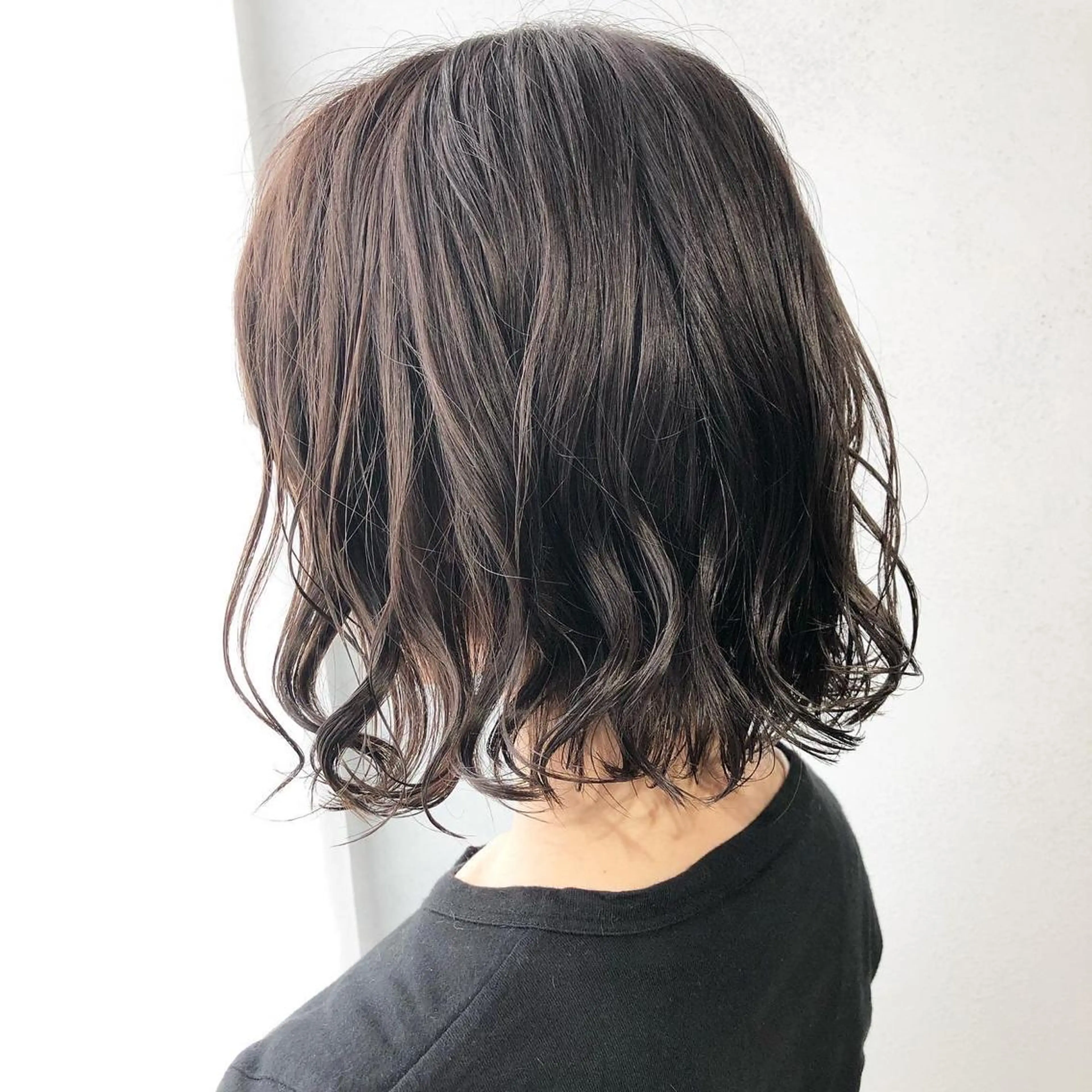 ミディアム パーマ カット パーマ トリートメント ロングパーマ木村 ボブパーマのヘアスタイル