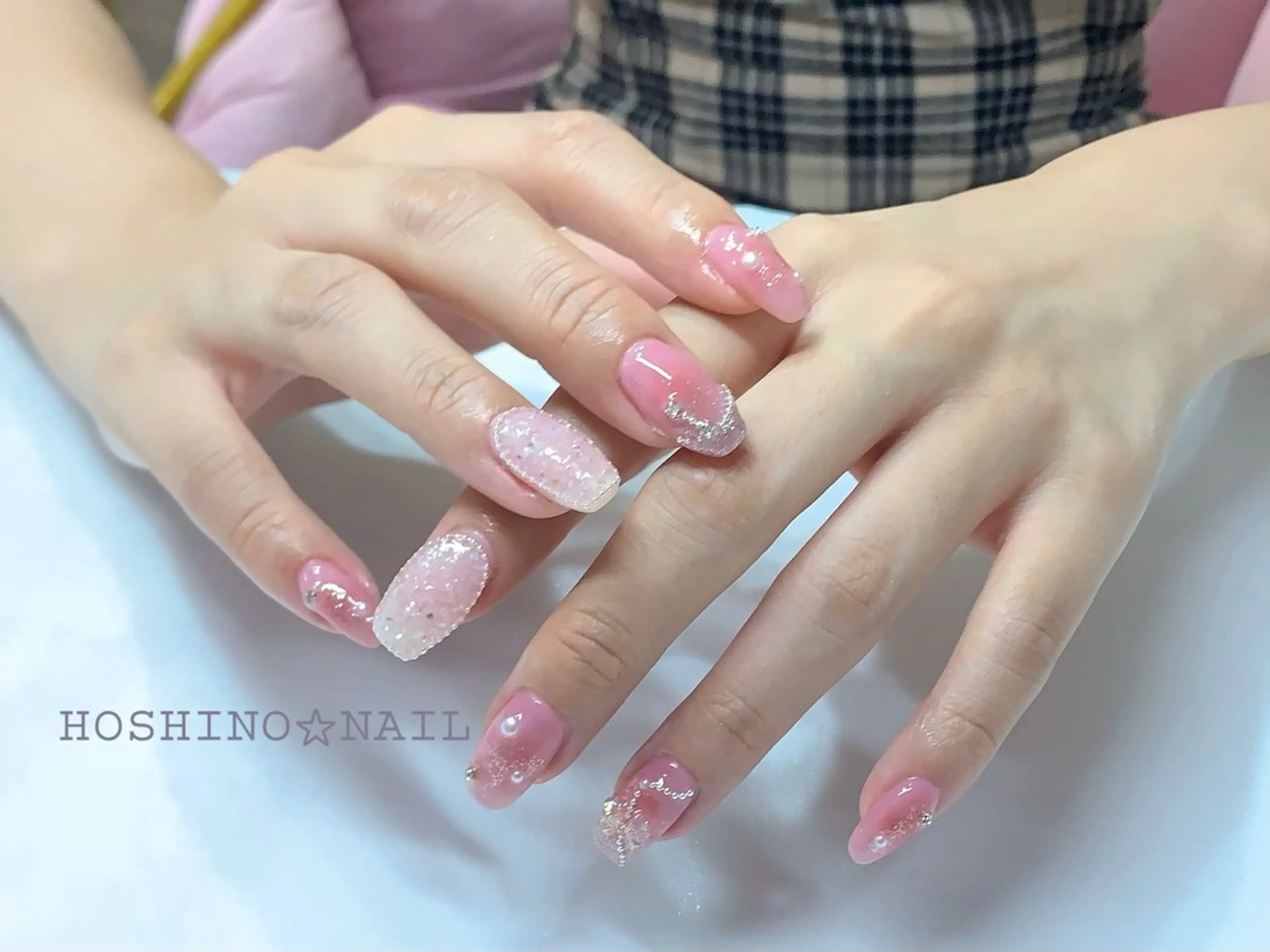 ネイル アートネイル フレンチネイル キラキラネイル マグネットネイル マグネットフレンチ ★Rena Nail★のネイルデザイン