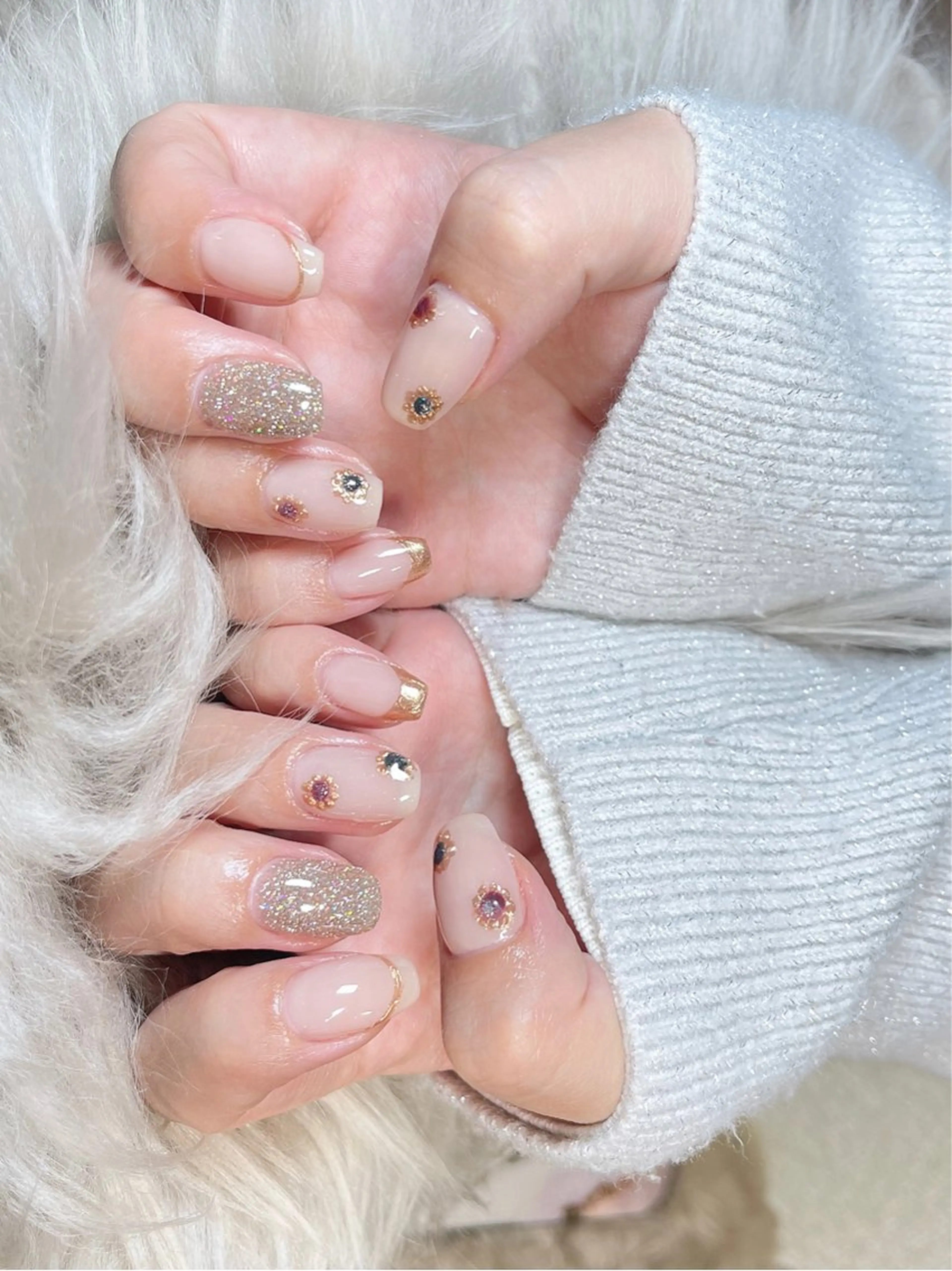 ネイル アートネイル ミラーネイル glance nailのネイルデザイン