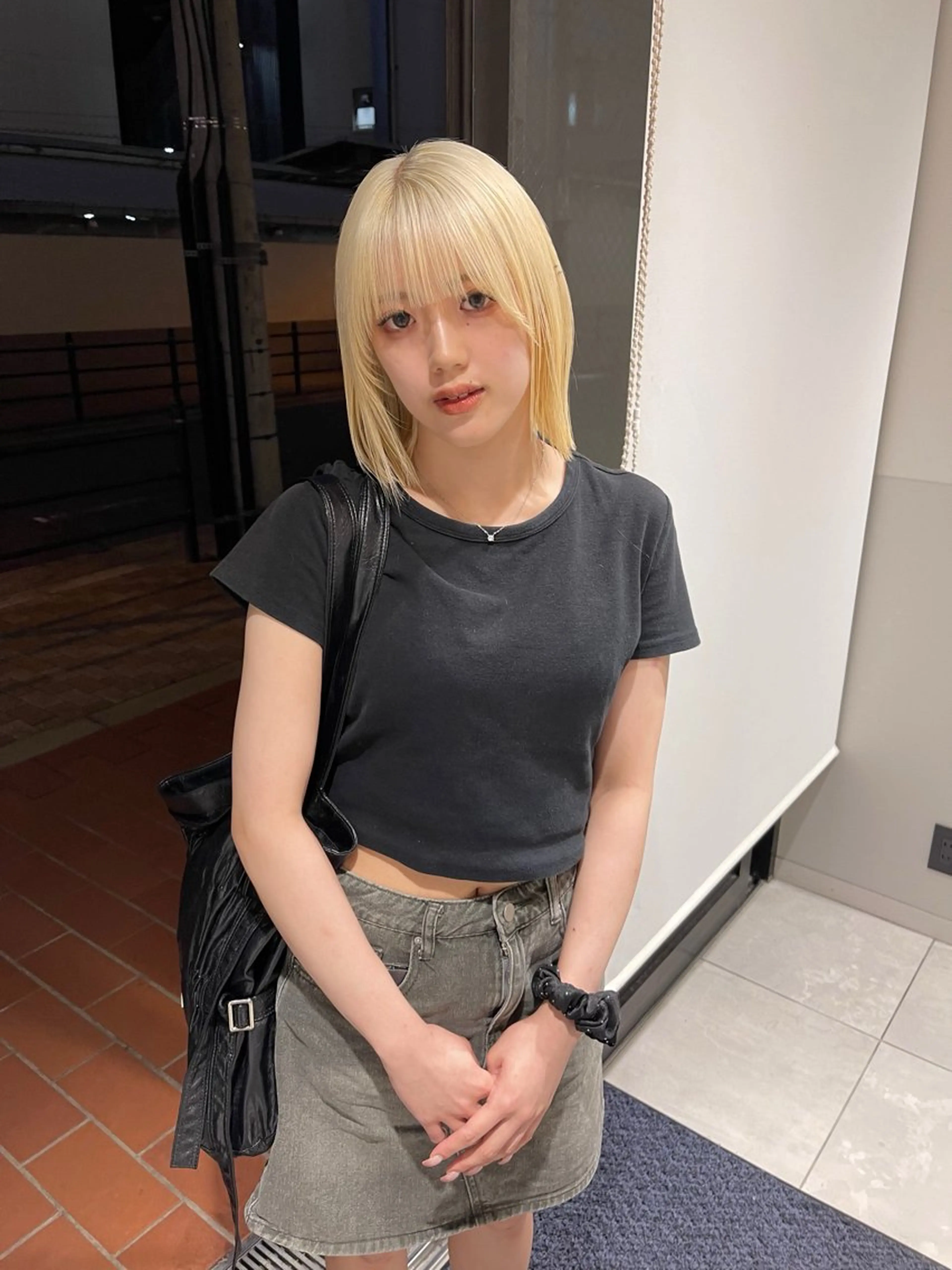 ショート ヘアカラー 福山 晴香のヘアスタイル