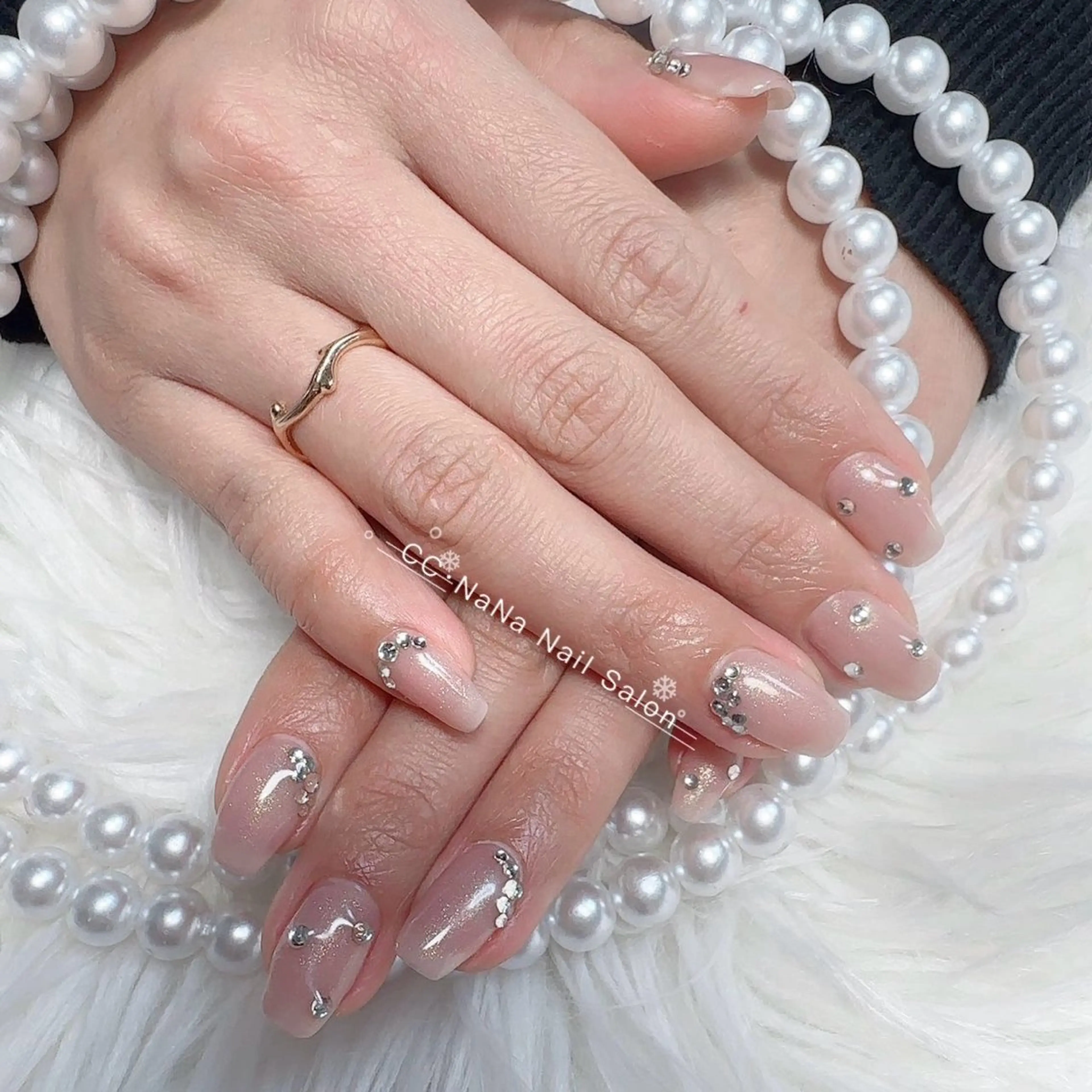 ネイル チークネイル フラッシュネイル ハート キラキラネイル 韓国ネイル ハンドネイル 💎CC・NaNa 韓国風ネイル🌙Cのネイルデザイン