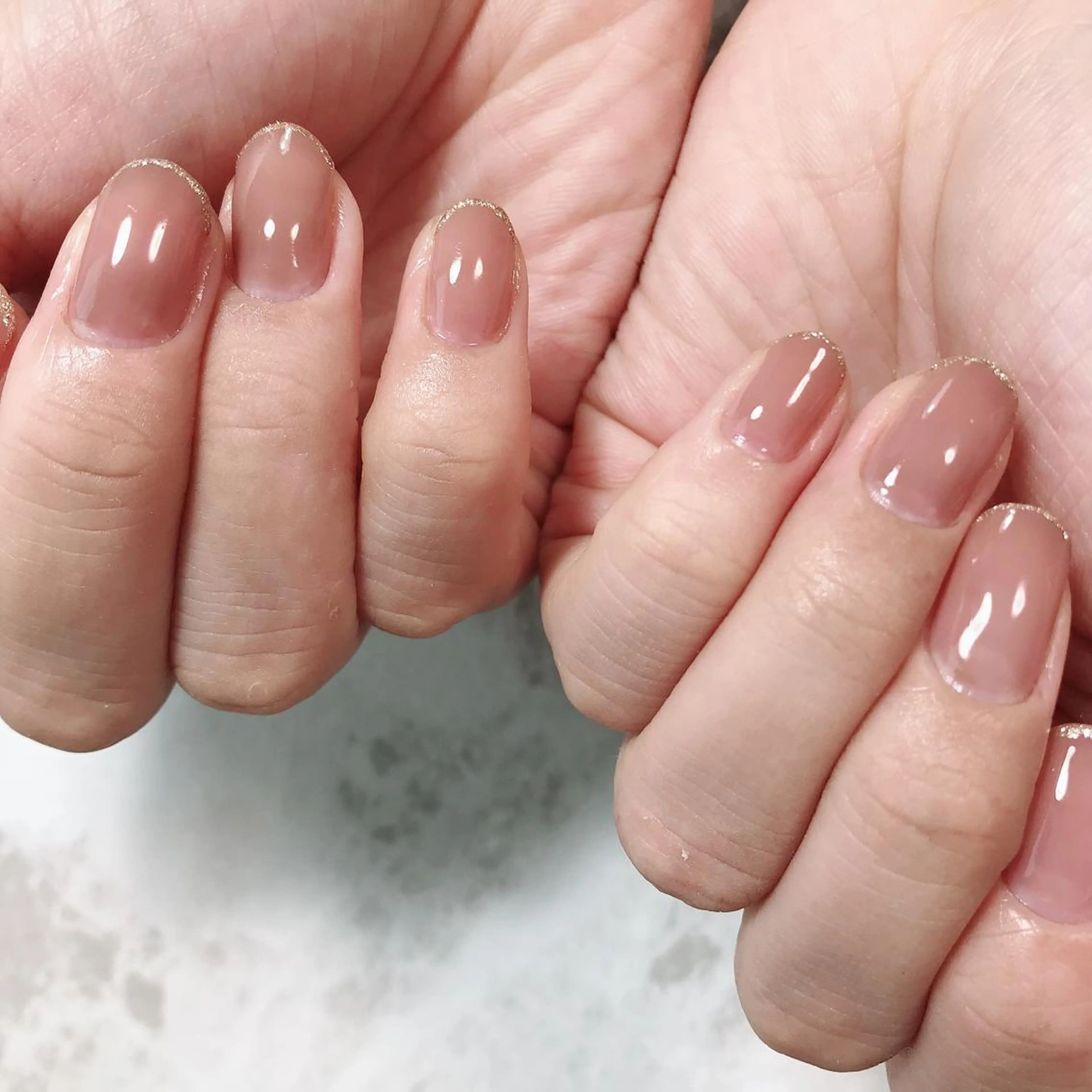 ネイル フレンチネイル ラメ(グリッター) ワンカラーネイル sereha nailのネイルデザイン