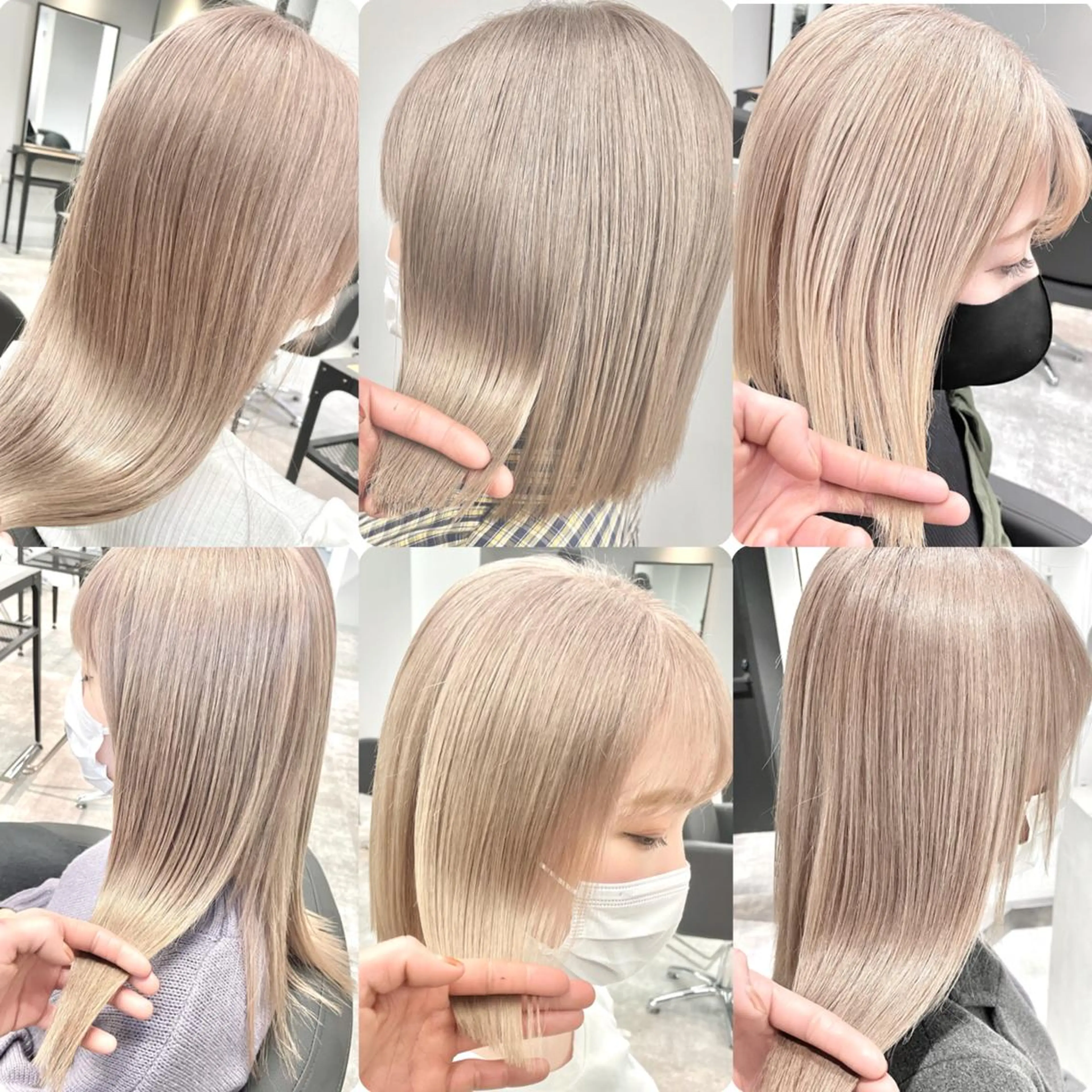 セミロング カラー ハイトーンカラー MiL所属・✨ハイトーン✨ 濱田知孝のヘアスタイル