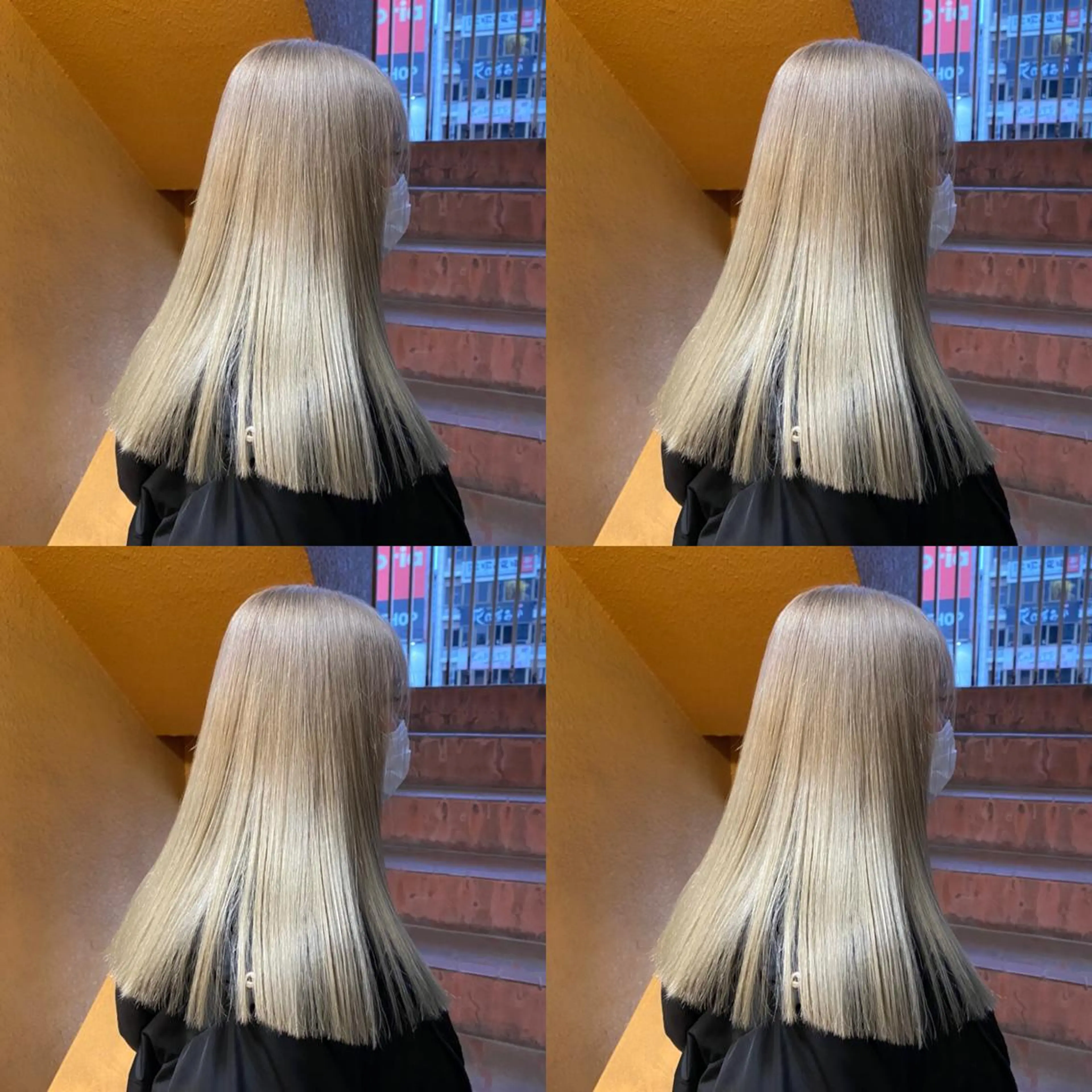 セミロング カラー ベージュカラー ホワイトベージュ レイヤー×髪質改善 マネージャー安藤光司のヘアスタイル