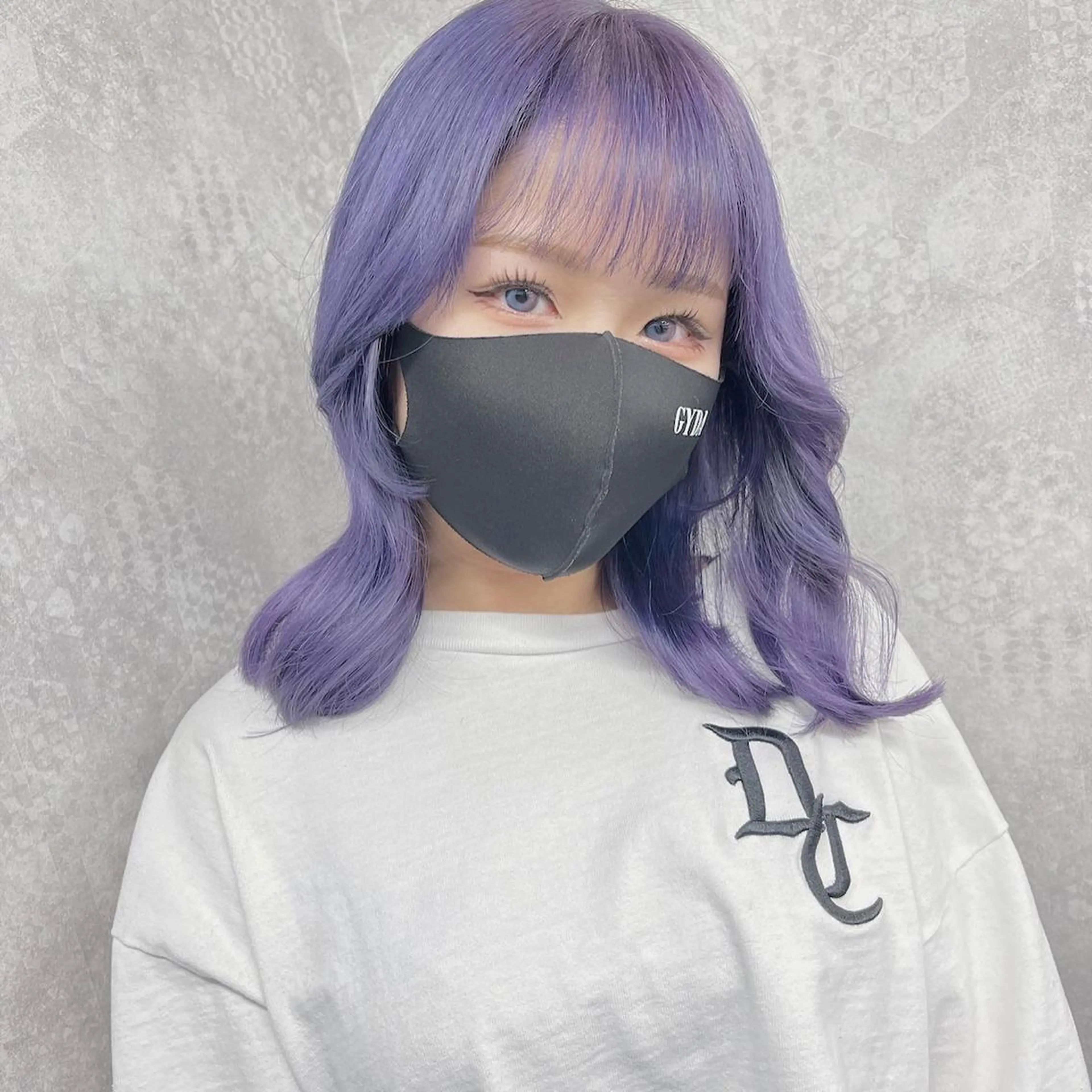 ミディアム カラー ヘアアレンジ 韓国レイヤーカット/ 儚げカラーチナツのヘアスタイル