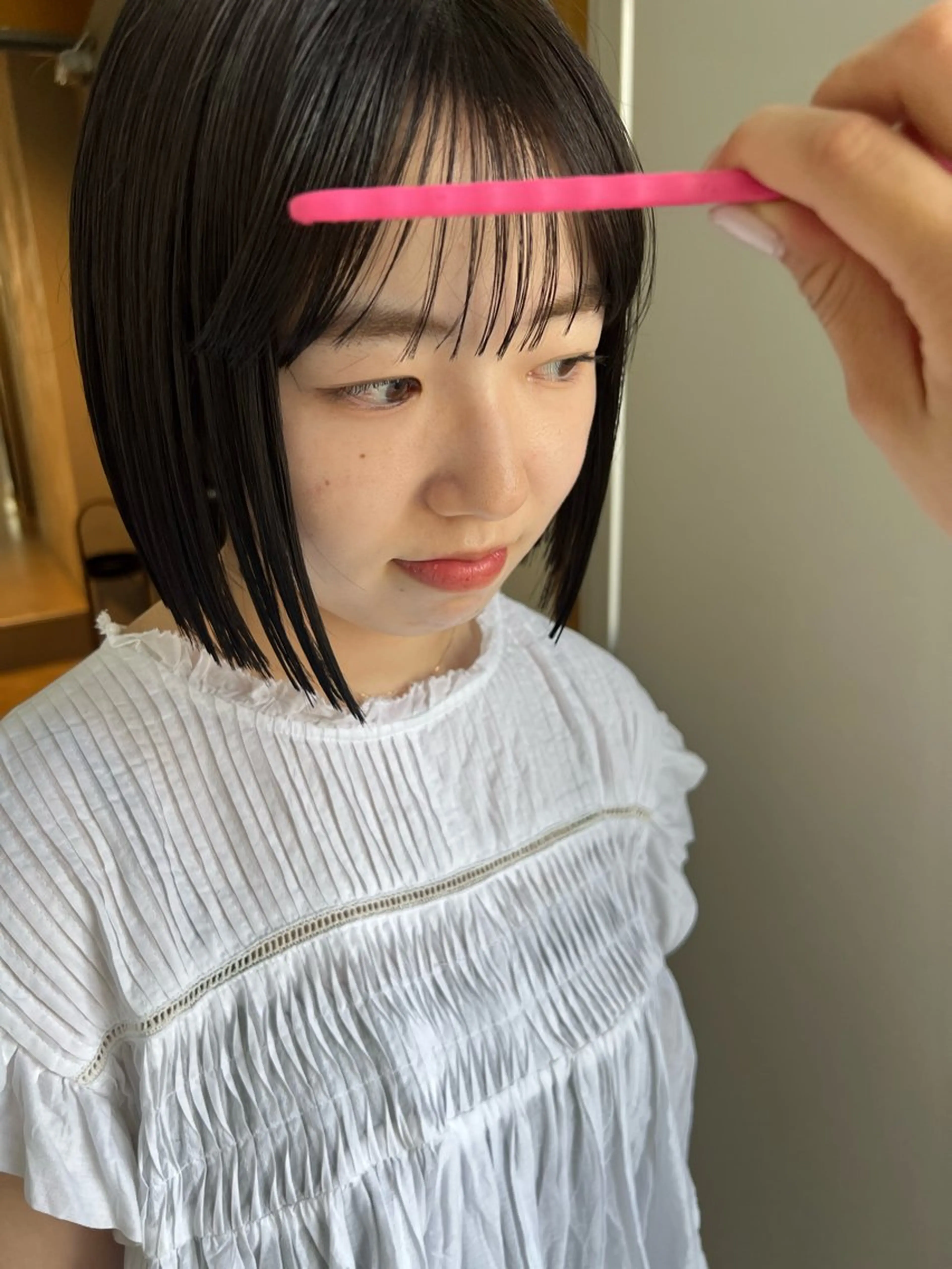 ショート カラー カット ヘアカラー トリートメント akane/ボブ /オリーブベージュのヘアスタイル