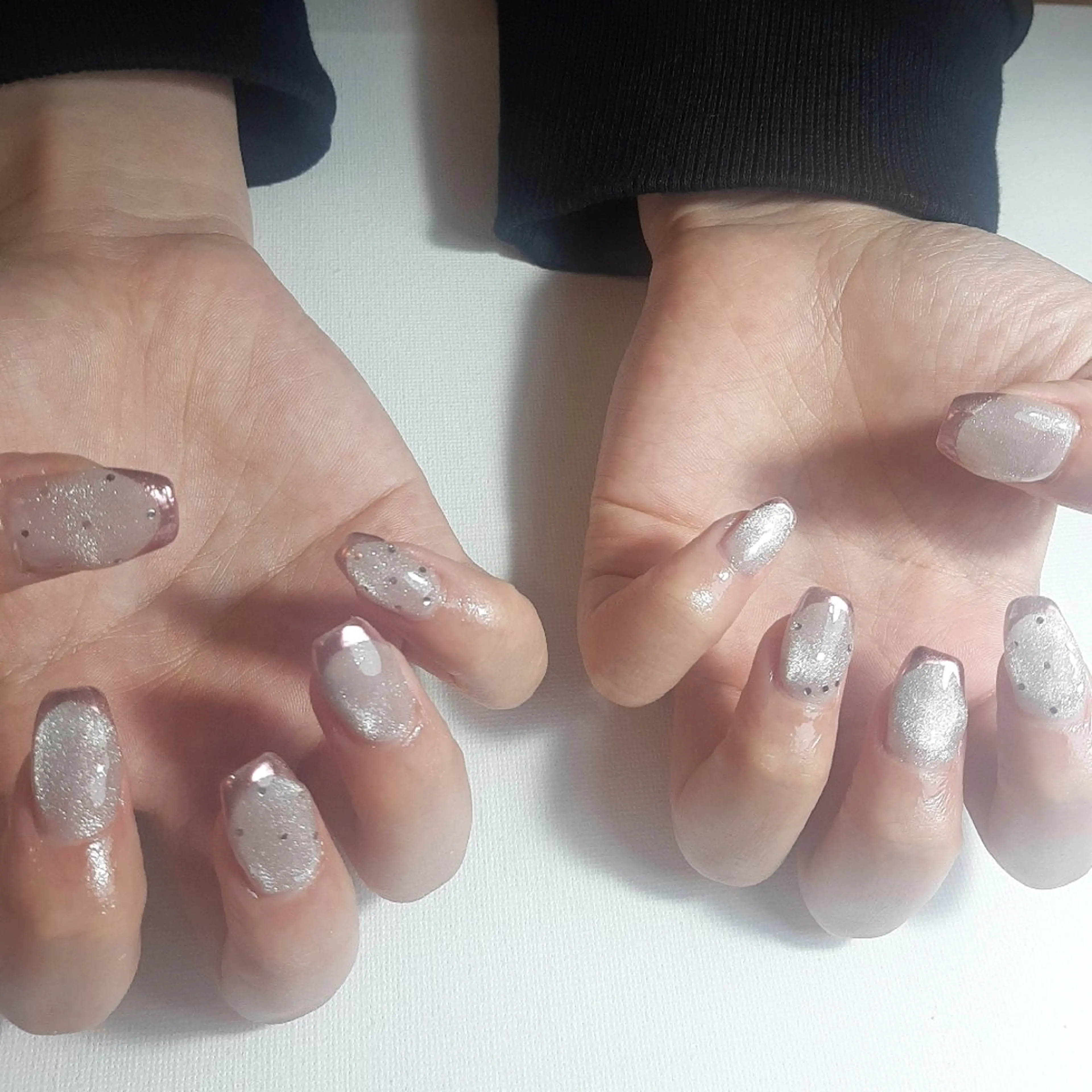 ネイル フレンチネイル ジェルネイル マグネットネイル 持ち込み ショートネイル owlnail /持込みデザイン専門のネイルデザイン
