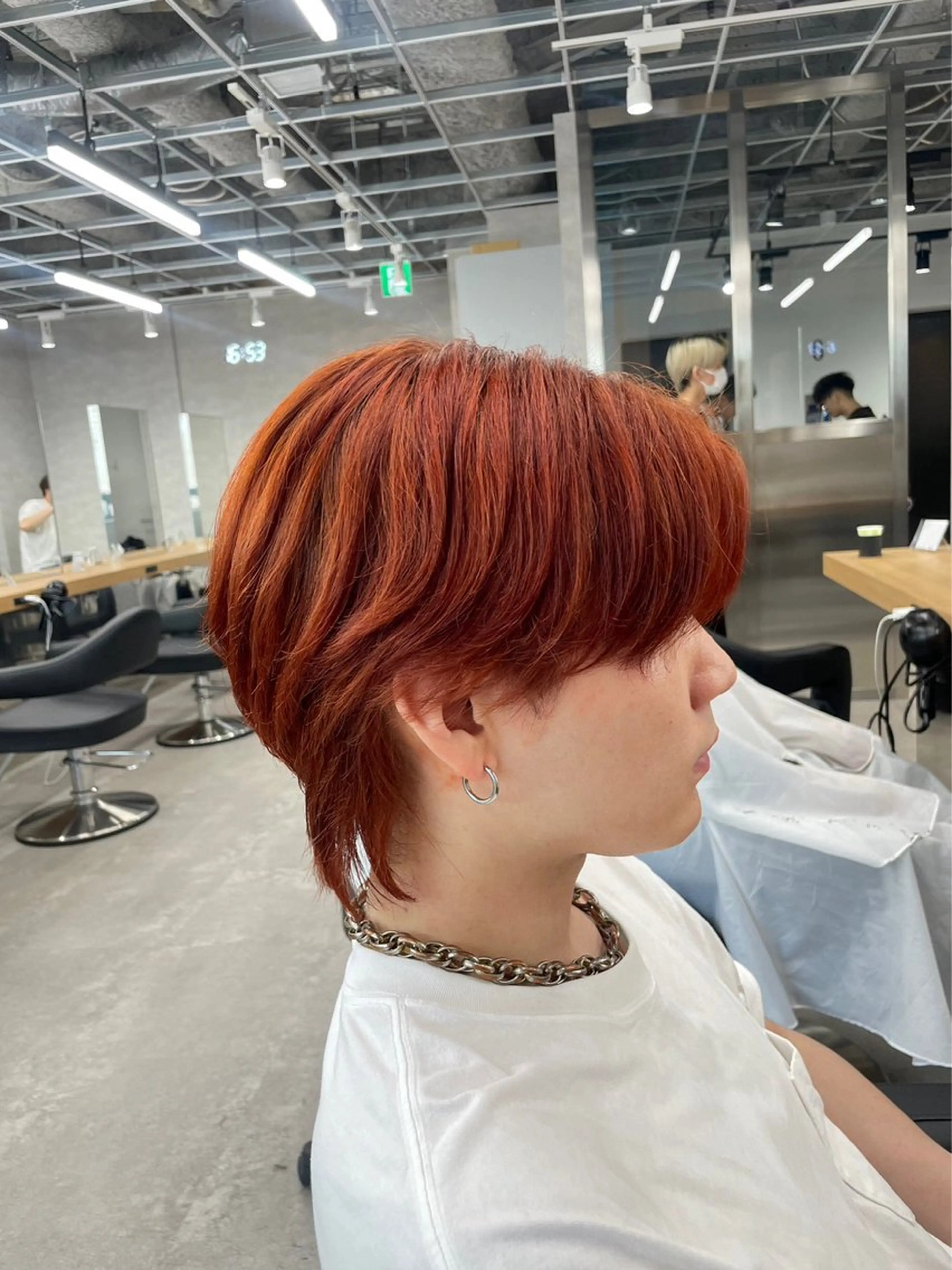 カラー メンズ センターパート 学生（メンズ向け） オレンジ 学生 🔥 メンズ 特化🔥RAIのヘアスタイル