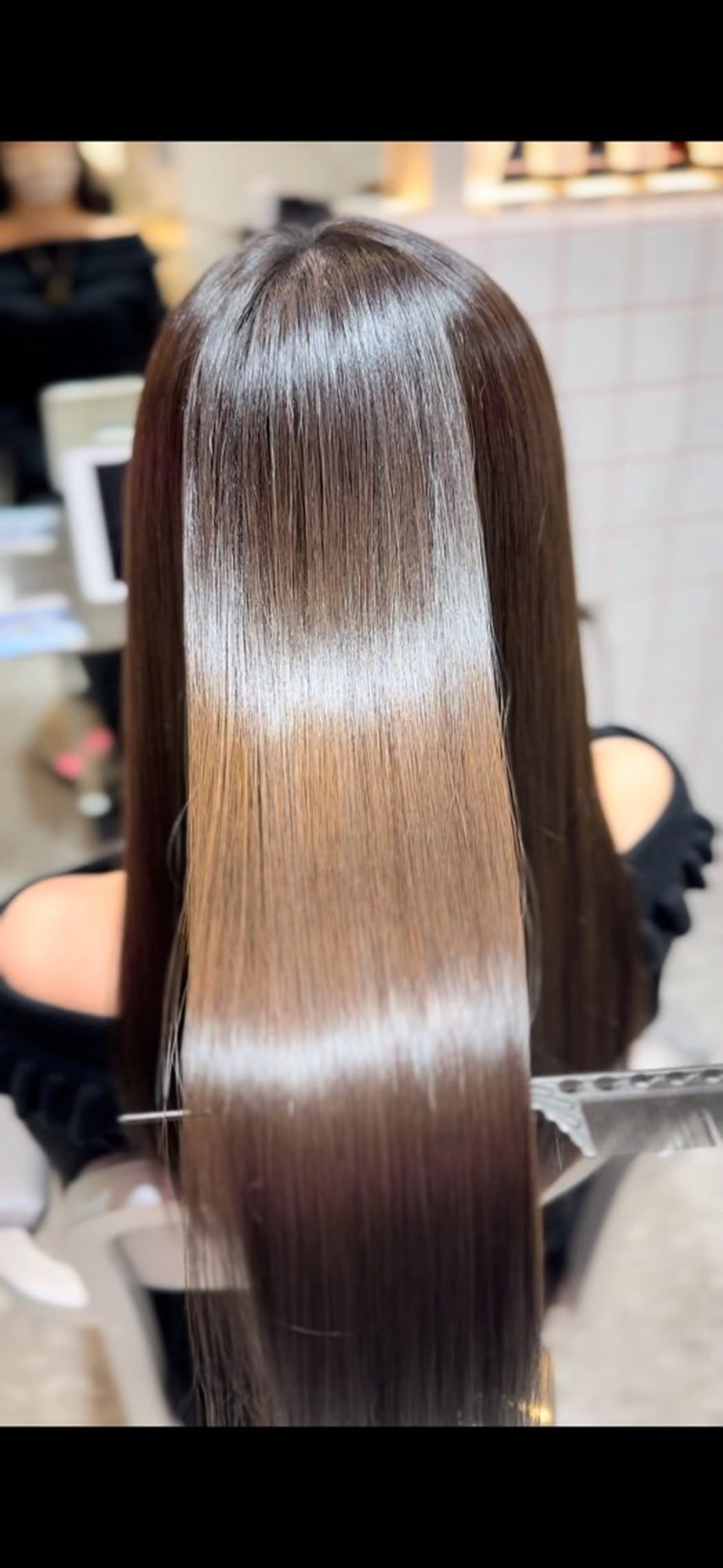 ロング カラー 髪質改善 トリートメント トリートメント 新宿/韓国レイヤー 髪質改善カラー/角所のヘアスタイル