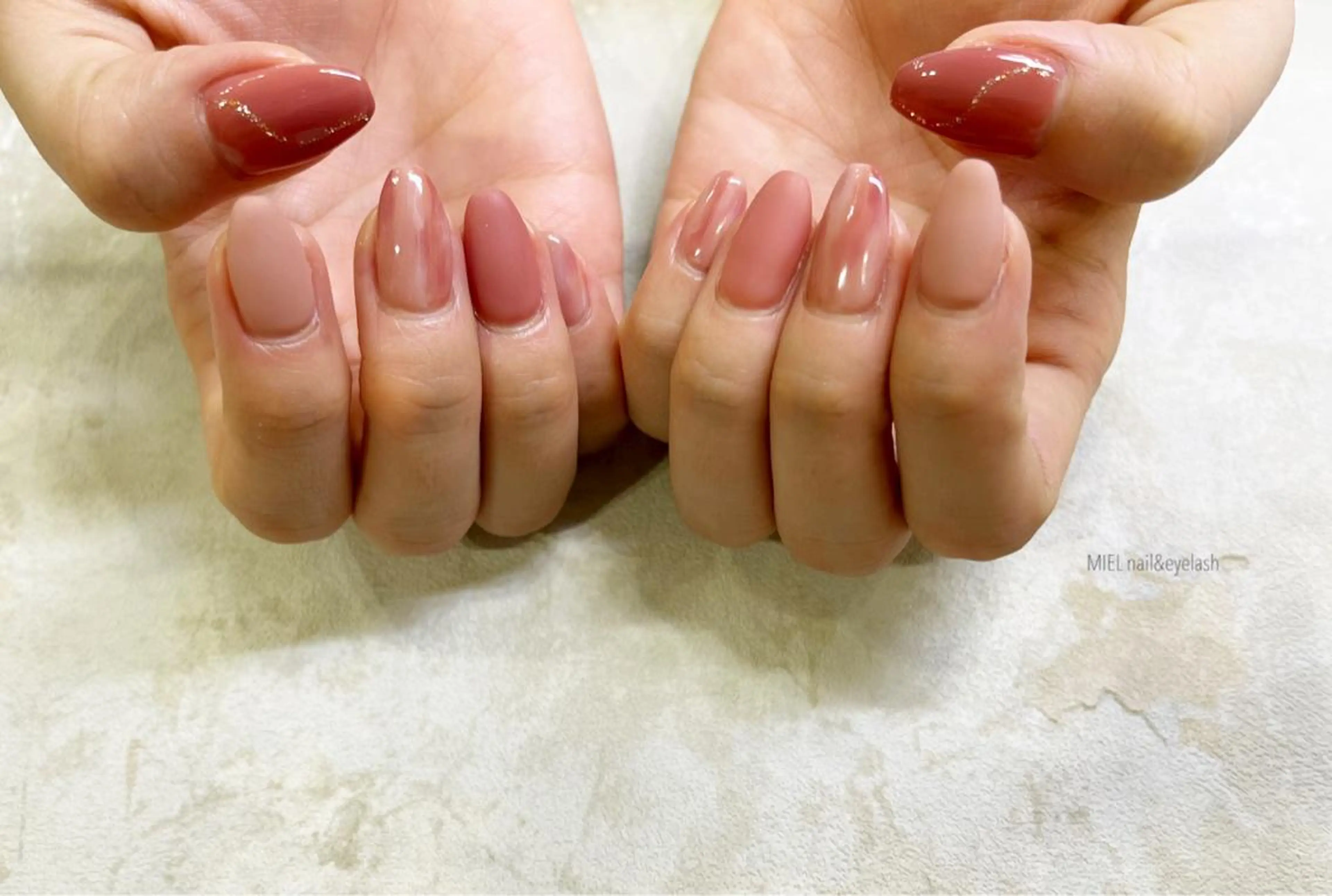 ネイル マットネイル ハンドネイル private nail monail所属・nail salon monailのネイルデザイン