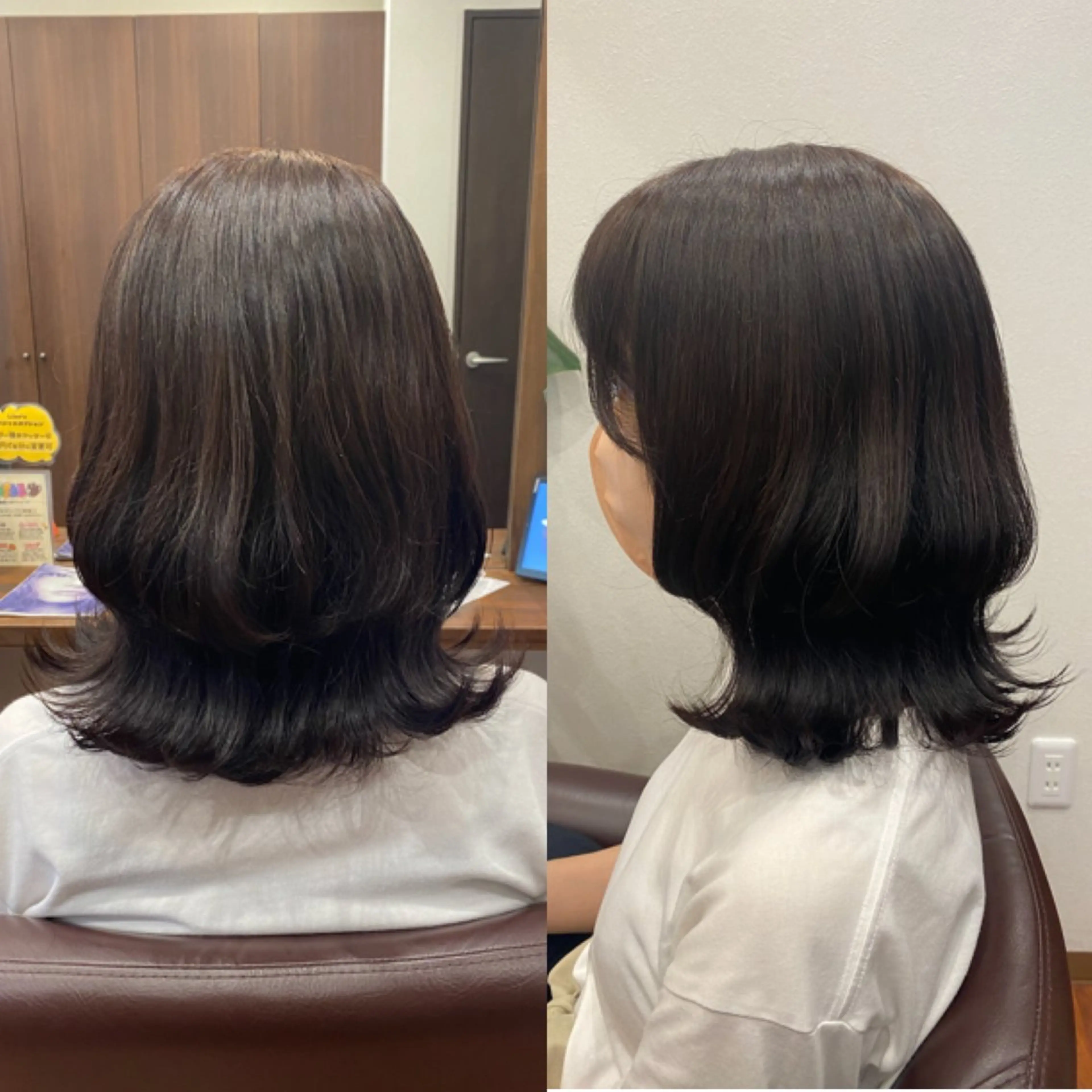 ミディアム くびれヘア くびれレイヤー レイヤーカット Lien's teraのヘアスタイル
