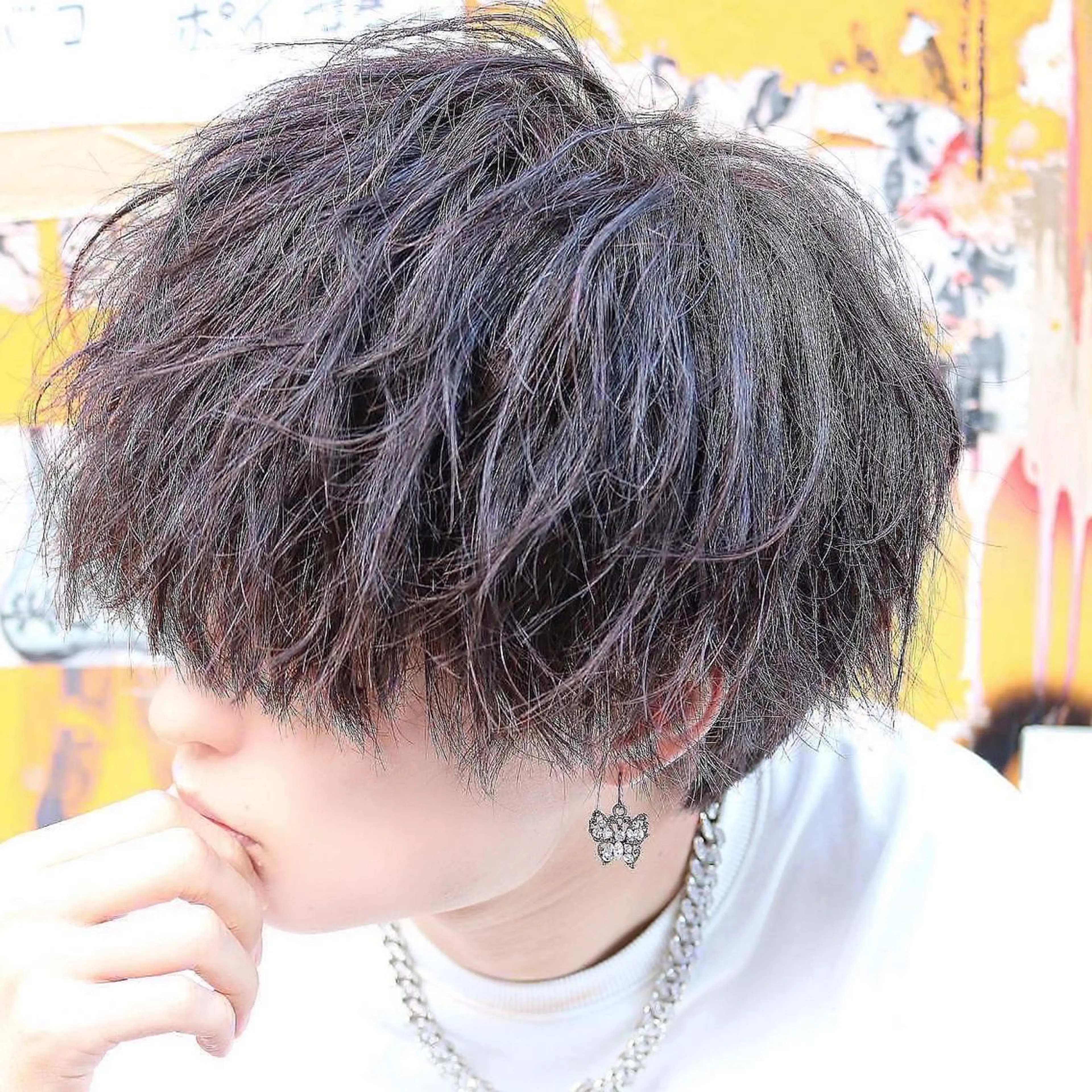 メンズ 刈り上げ カット パーマ 札幌No.1フェザー KAITOのヘアスタイル