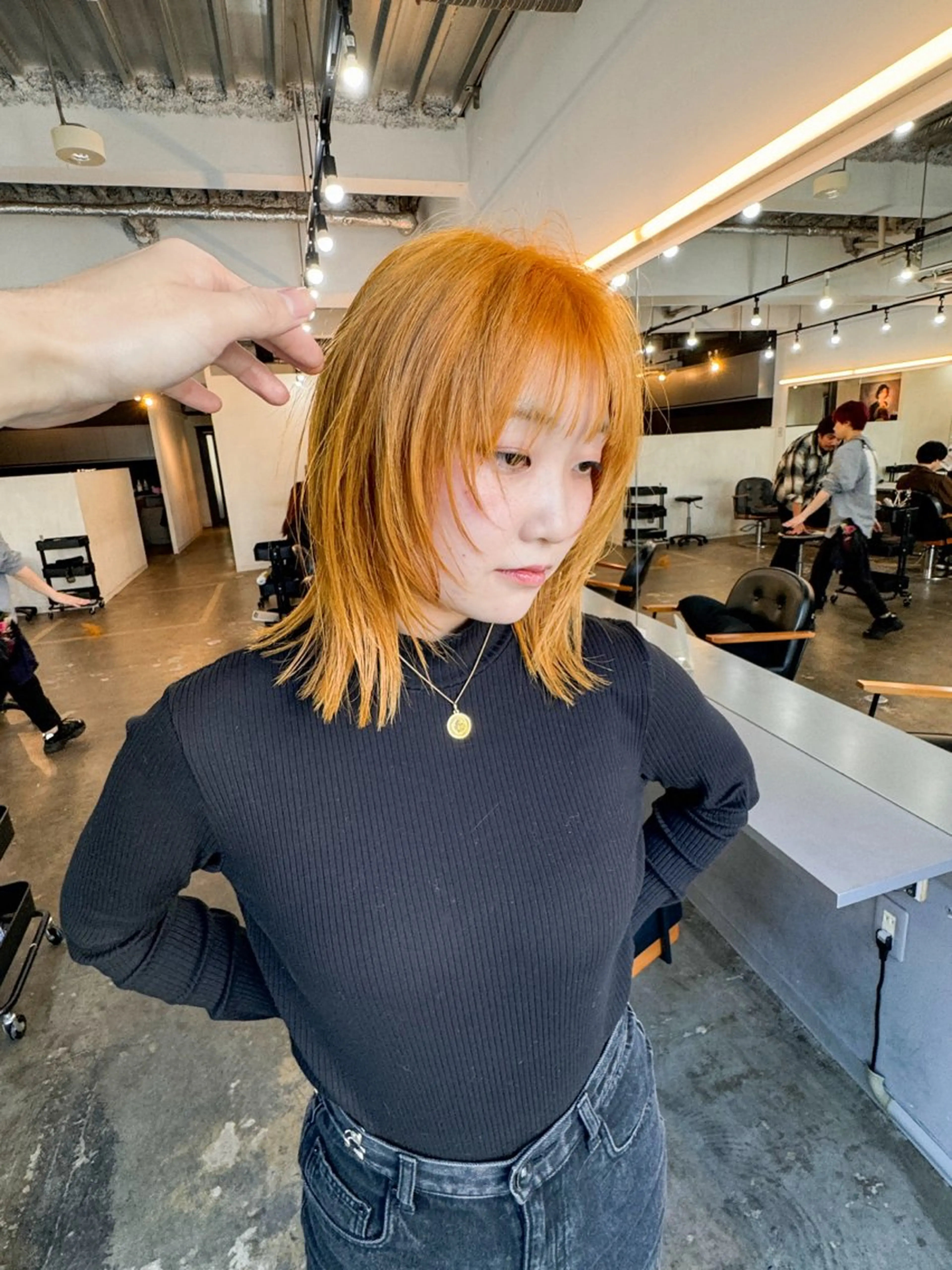 ショート カラー オレンジ カット ヘアカラー アンニュイレイヤー/ 火ノ見🪡のヘアスタイル
