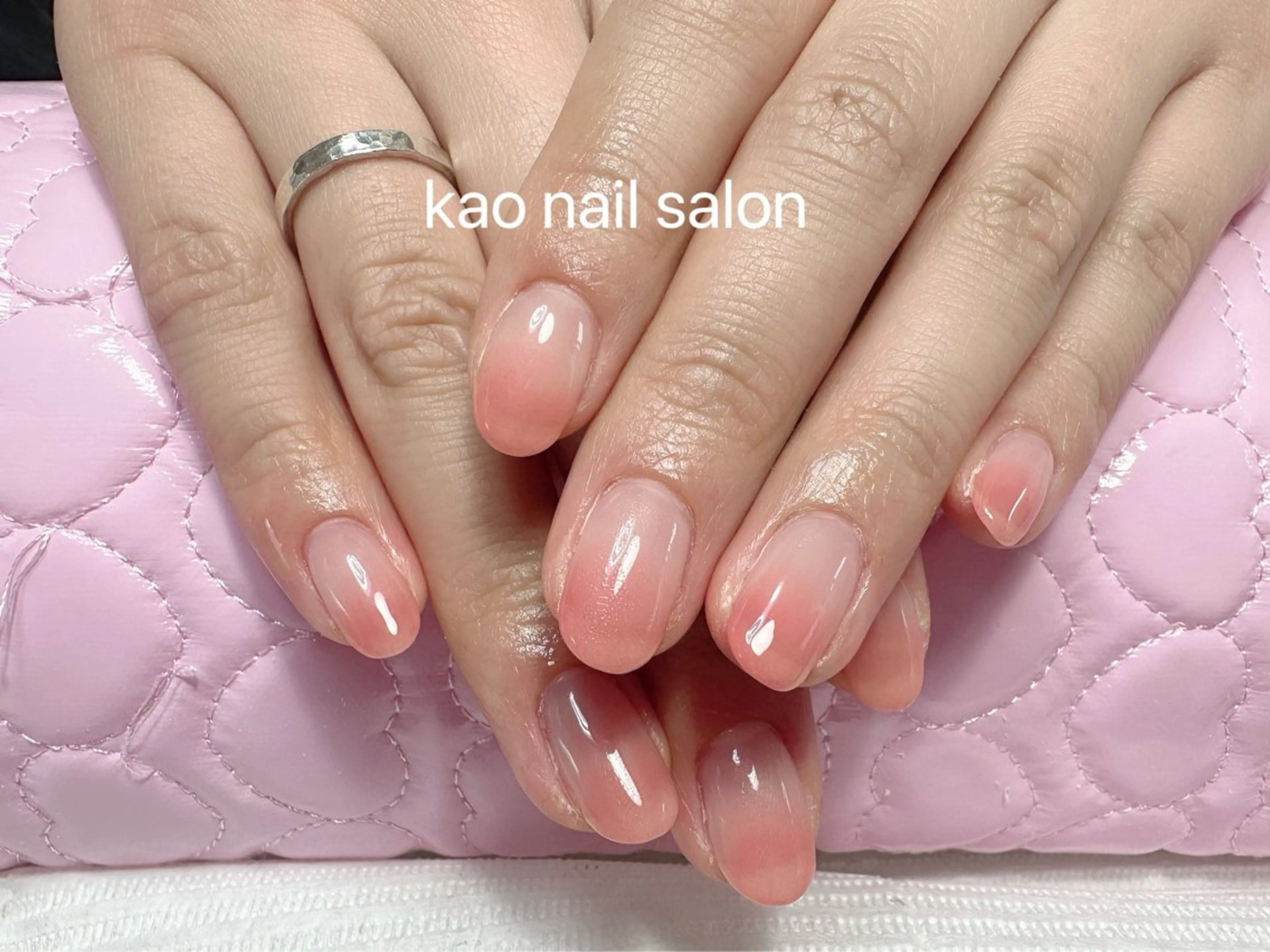 ネイル チークネイル 長さ出し フレンチネイル ジェルネイル ガラスフレンチ ハンドネイル kao nail マグネット/長さだしのネイルデザイン