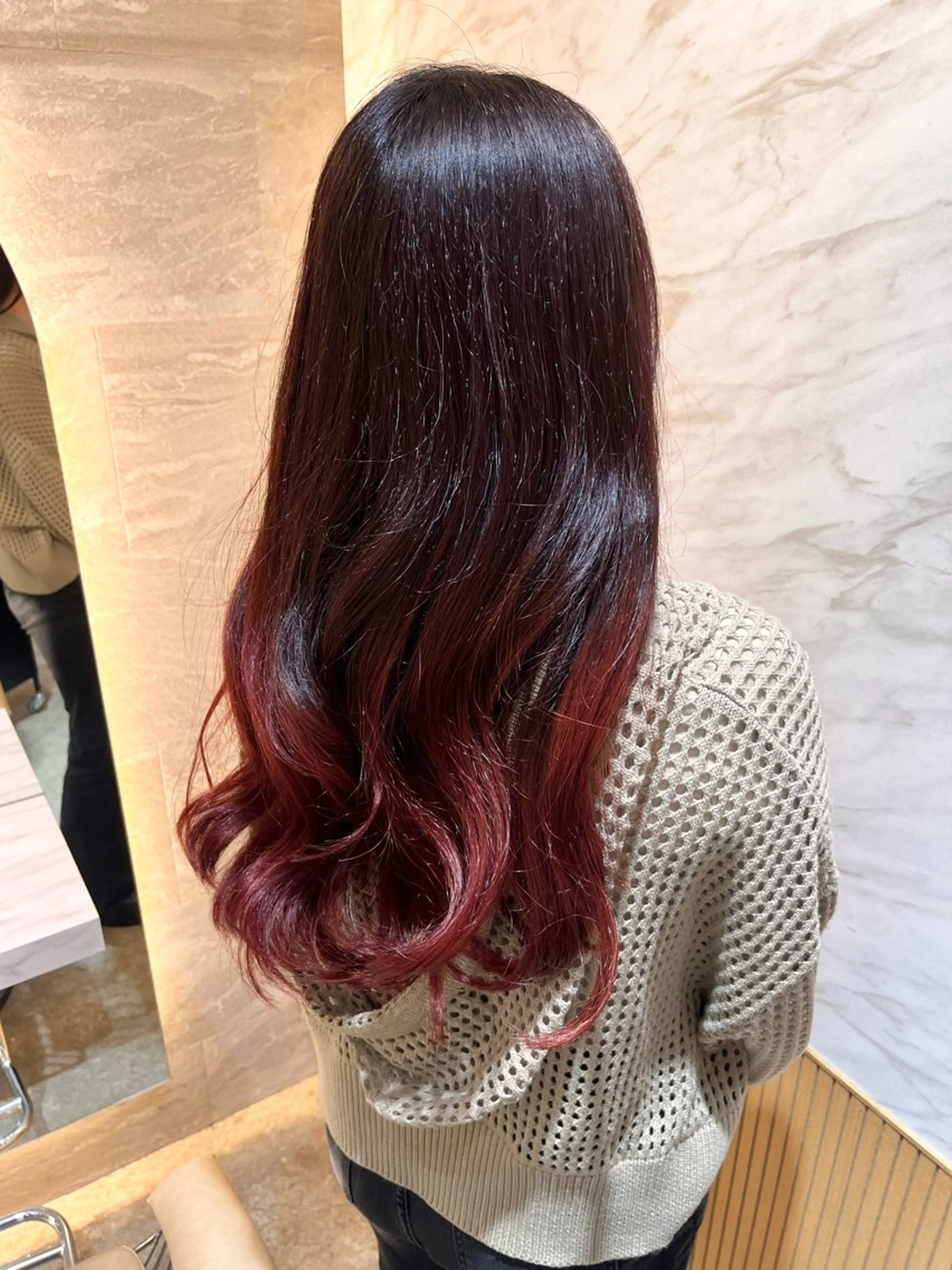 ロング カラー Londespoir所属・カットモデル無料 あやかのヘアスタイル