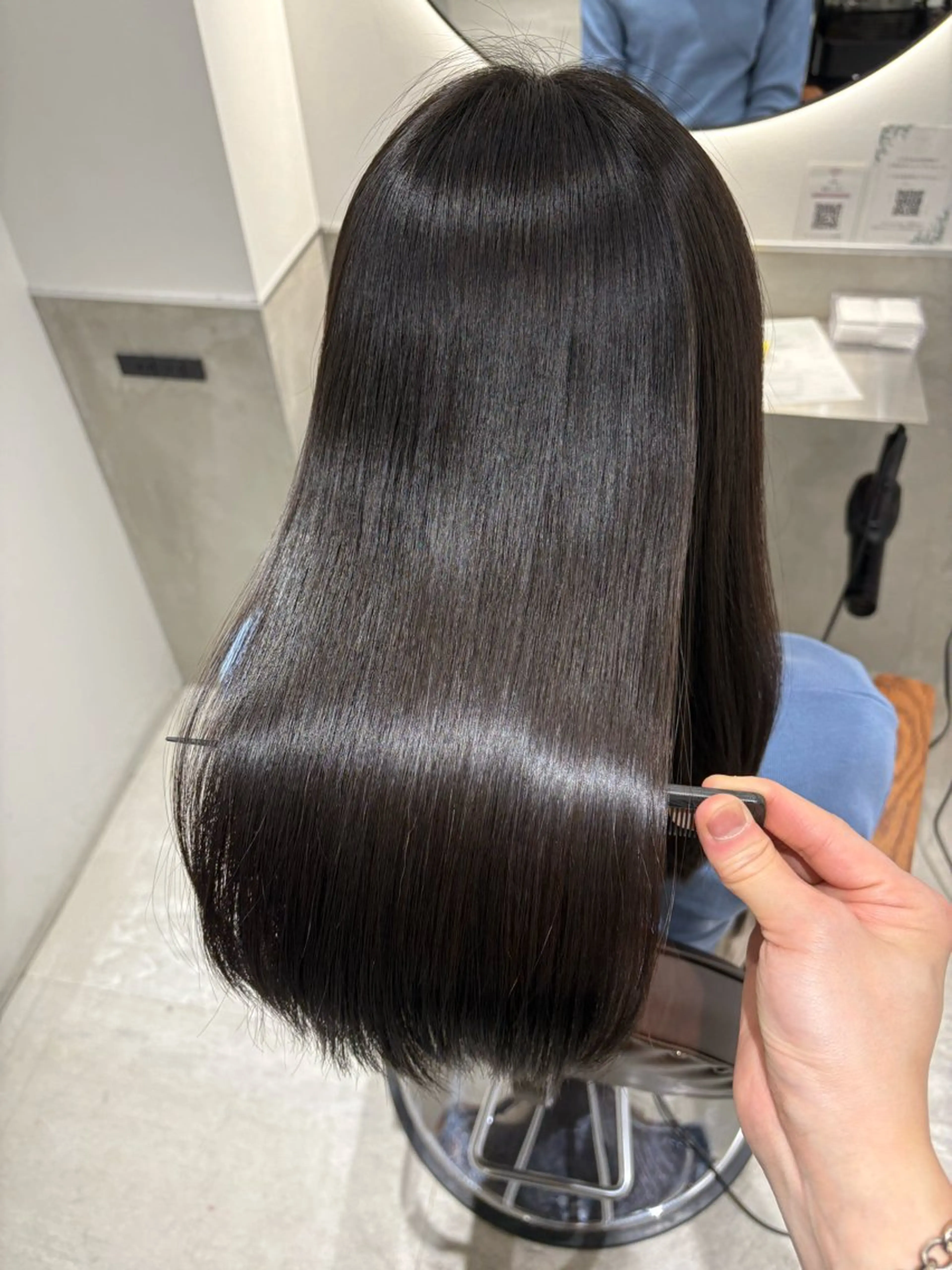 セミロング 縮毛矯正 トリートメント 銀座No.1髪質改善 縮毛矯正/本木のヘアスタイル