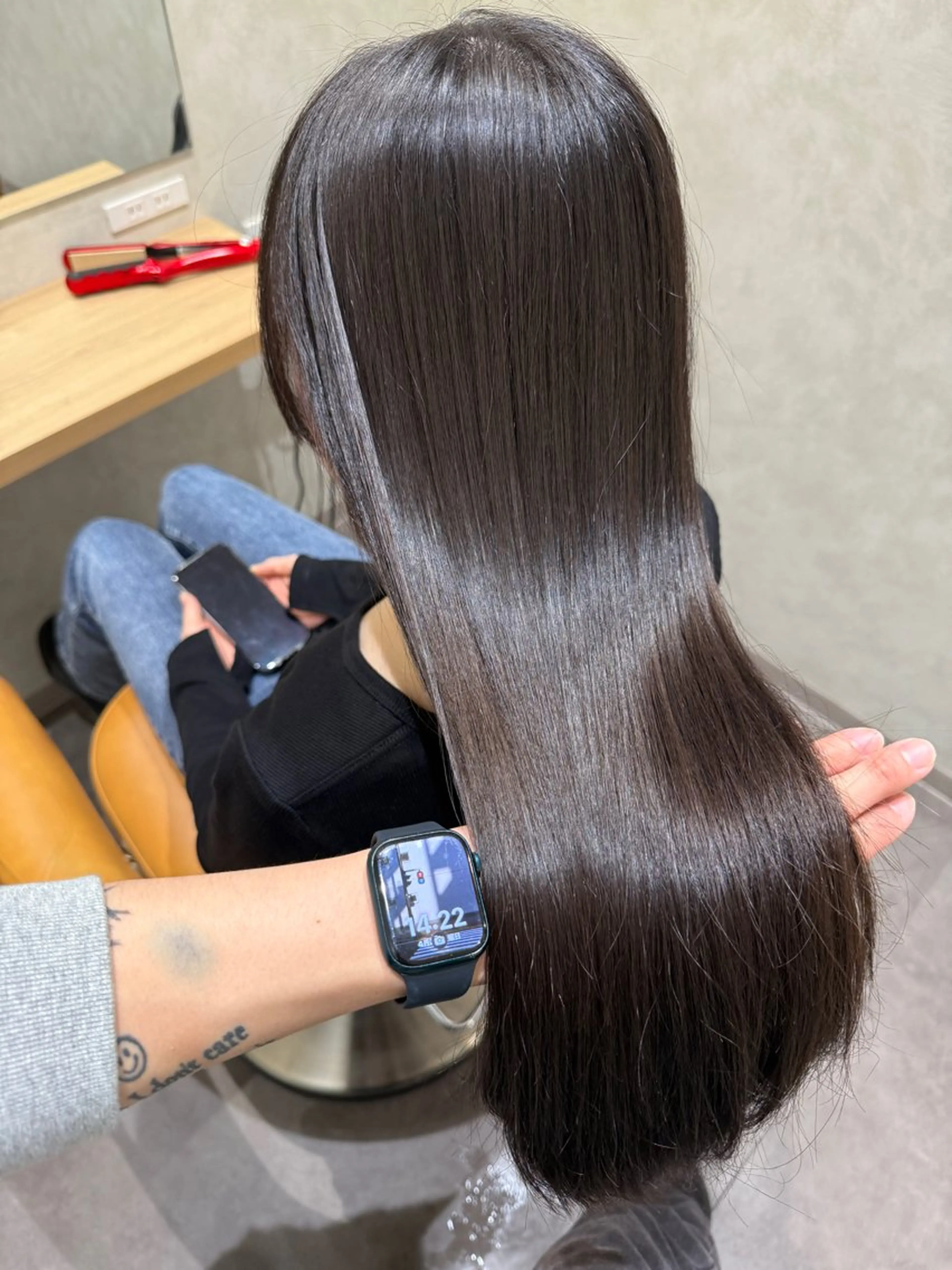 ロング 髪質改善 縮毛矯正 トリートメント 阿部 祥大のヘアスタイル