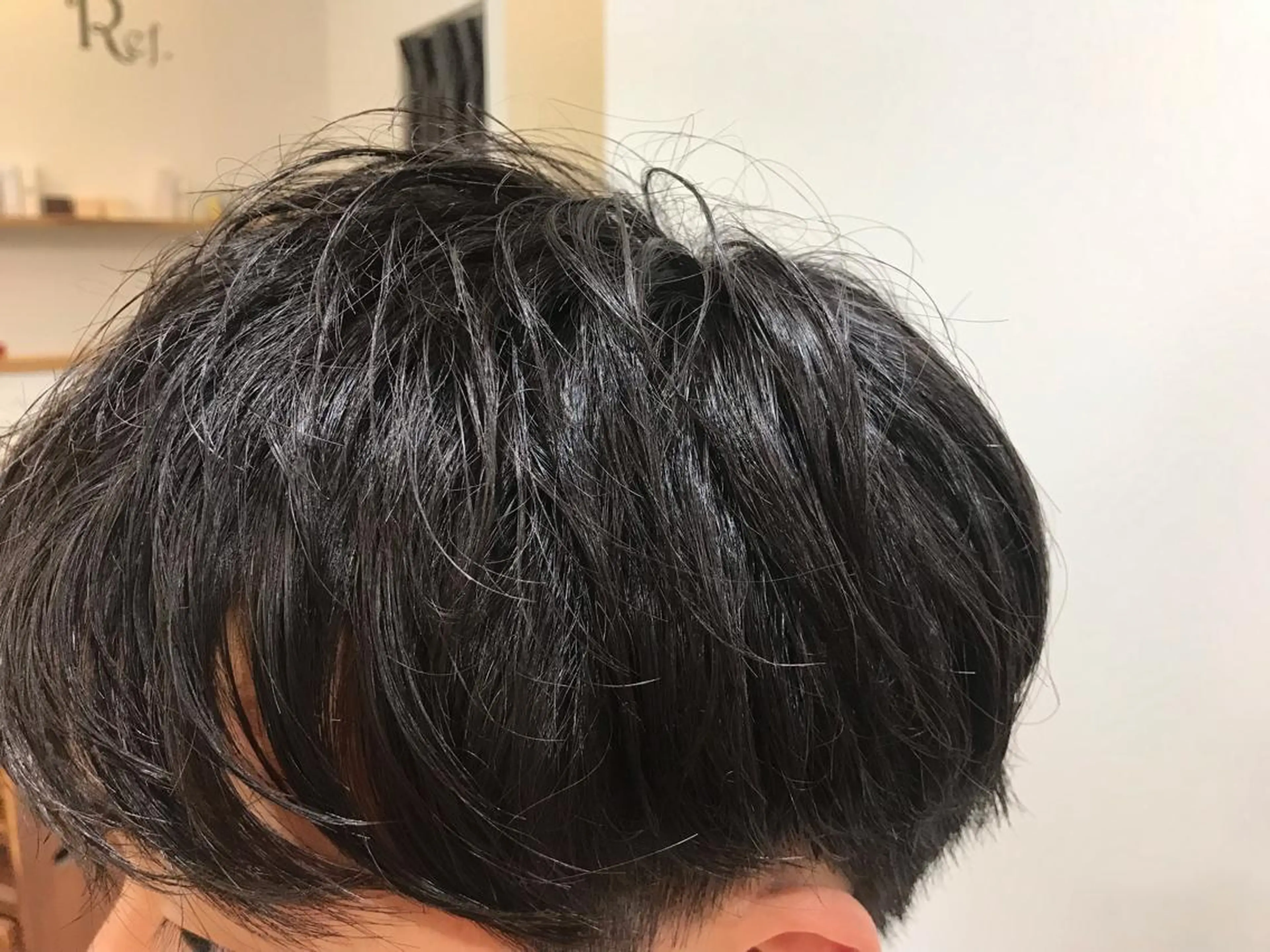 パーマ メンズ 暖色カラー🍊 ボブ🌿顔周りcutのヘアスタイル