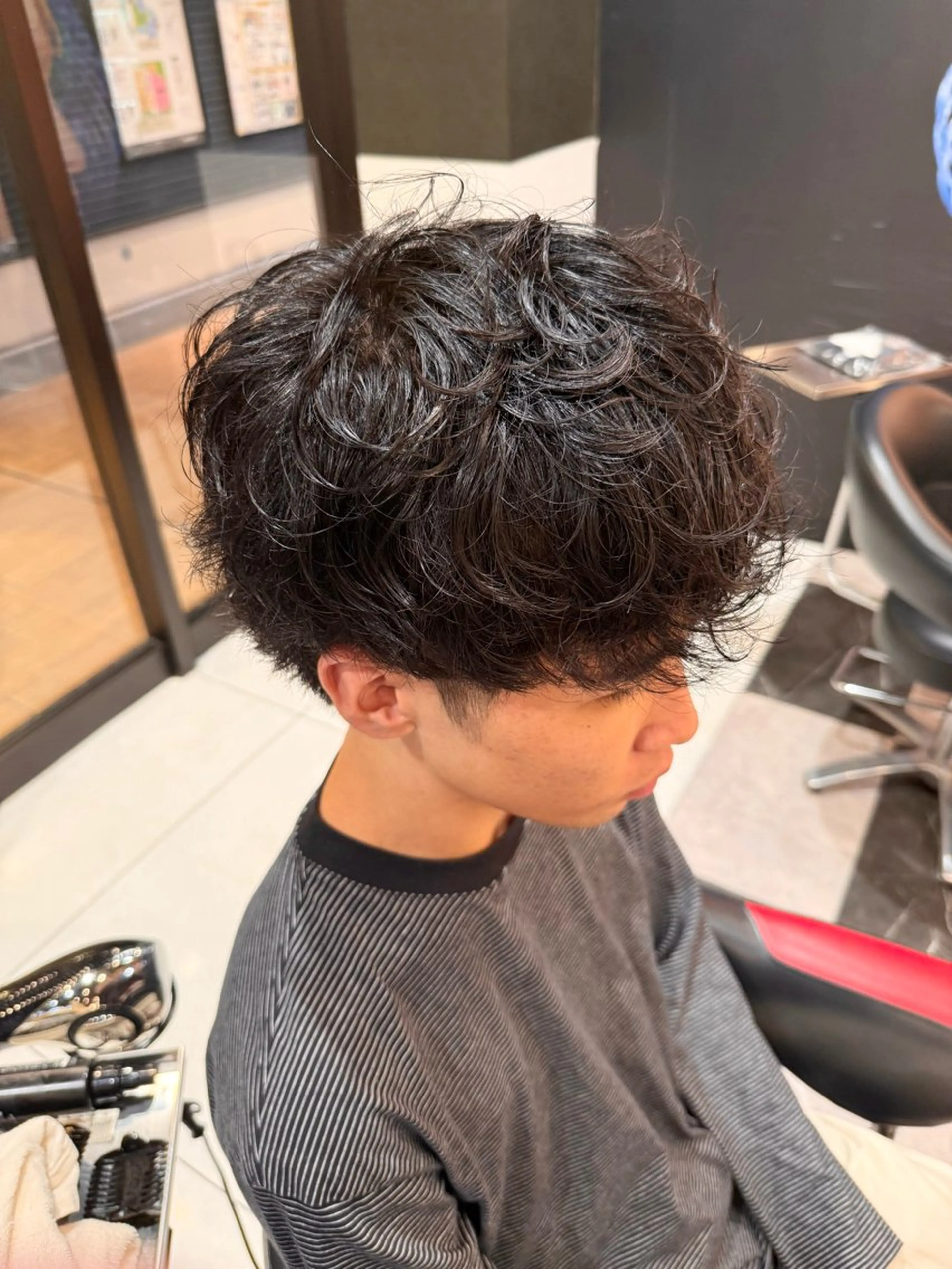 パーマ メンズ レディースモデル募集 無料/田中海斗のヘアスタイル