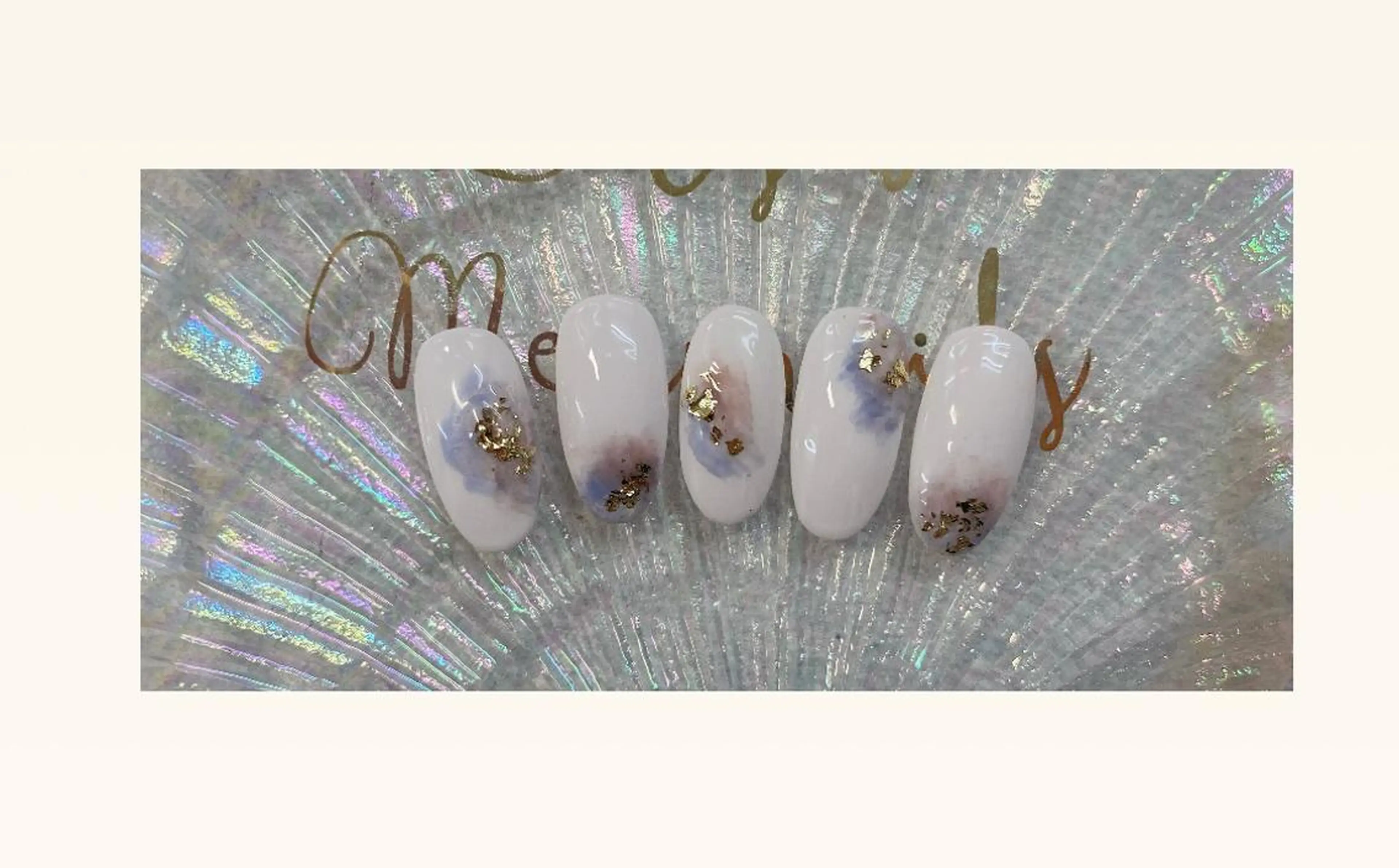 ネイル ハンドネイル I-nailロング /ワンホン/キラキラのネイルデザイン