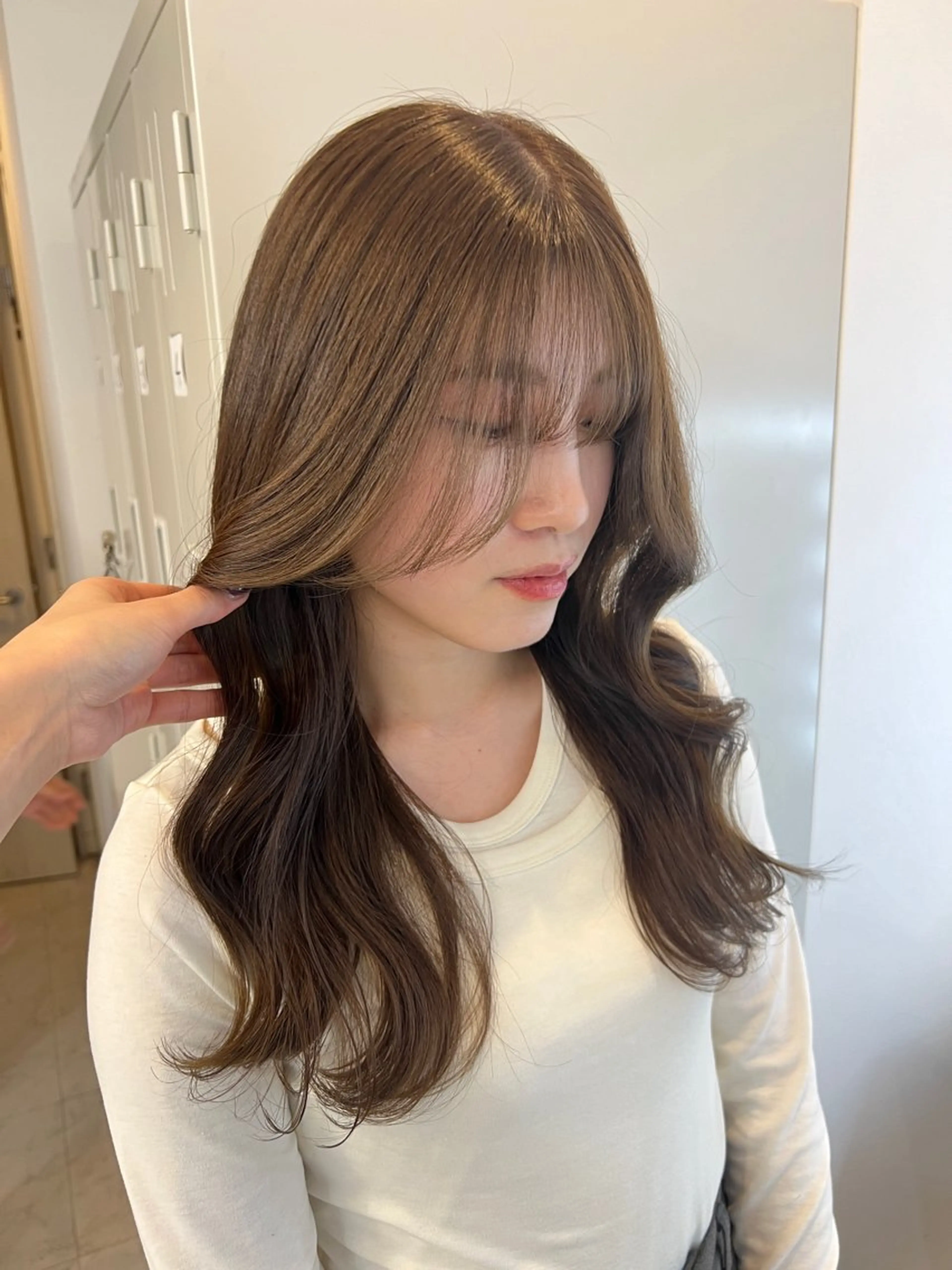 ロング カラー カット ヘアカラー トリートメント 🦋韓国ヘア 坂本 菜摘🦋のヘアスタイル