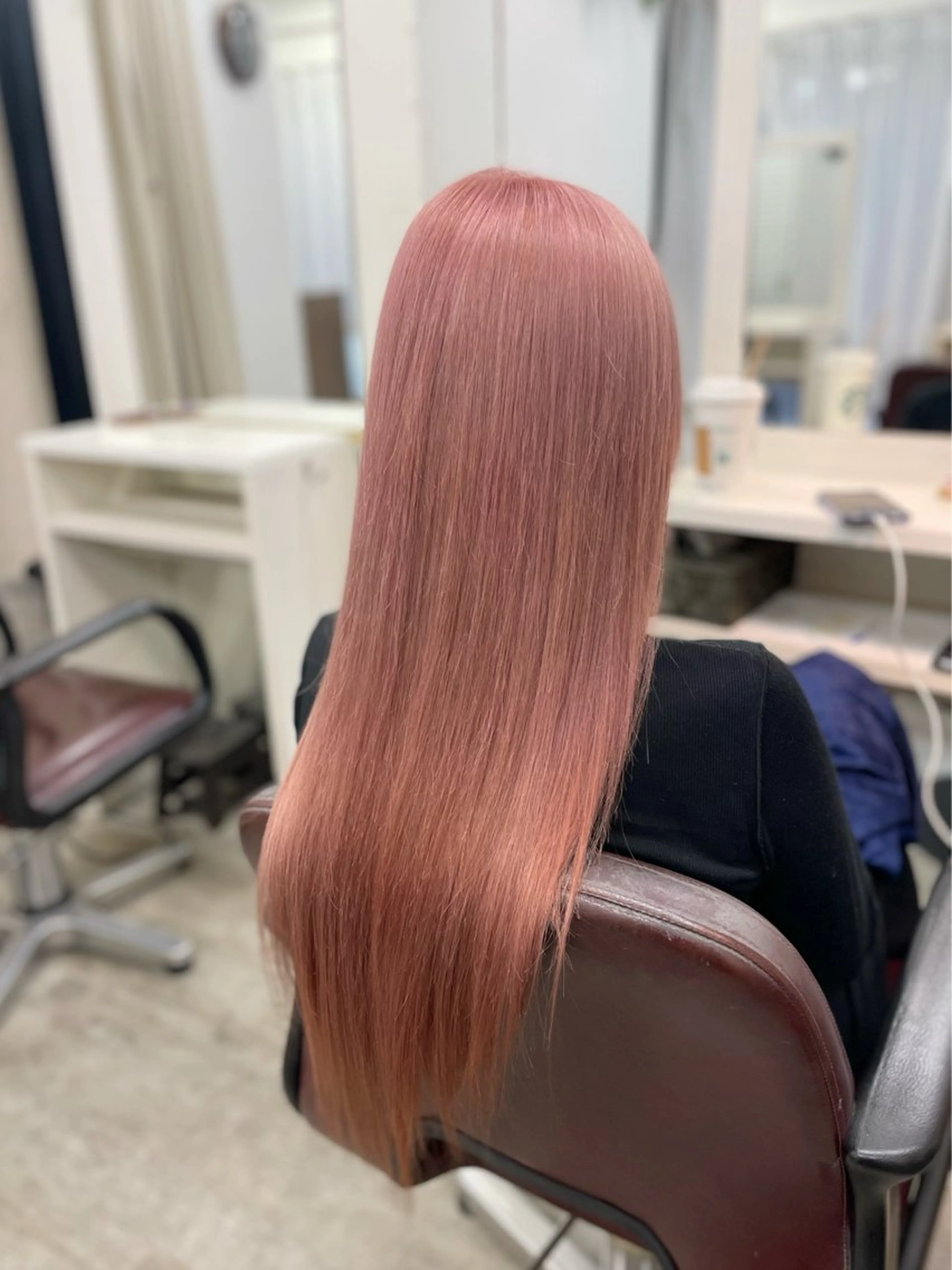 ロング カラー ブリーチ ブリーチなしカラー ヘアカラー トリートメント 韓国ヘア🤍髪質改善 🇰🇷AKANEのヘアスタイル