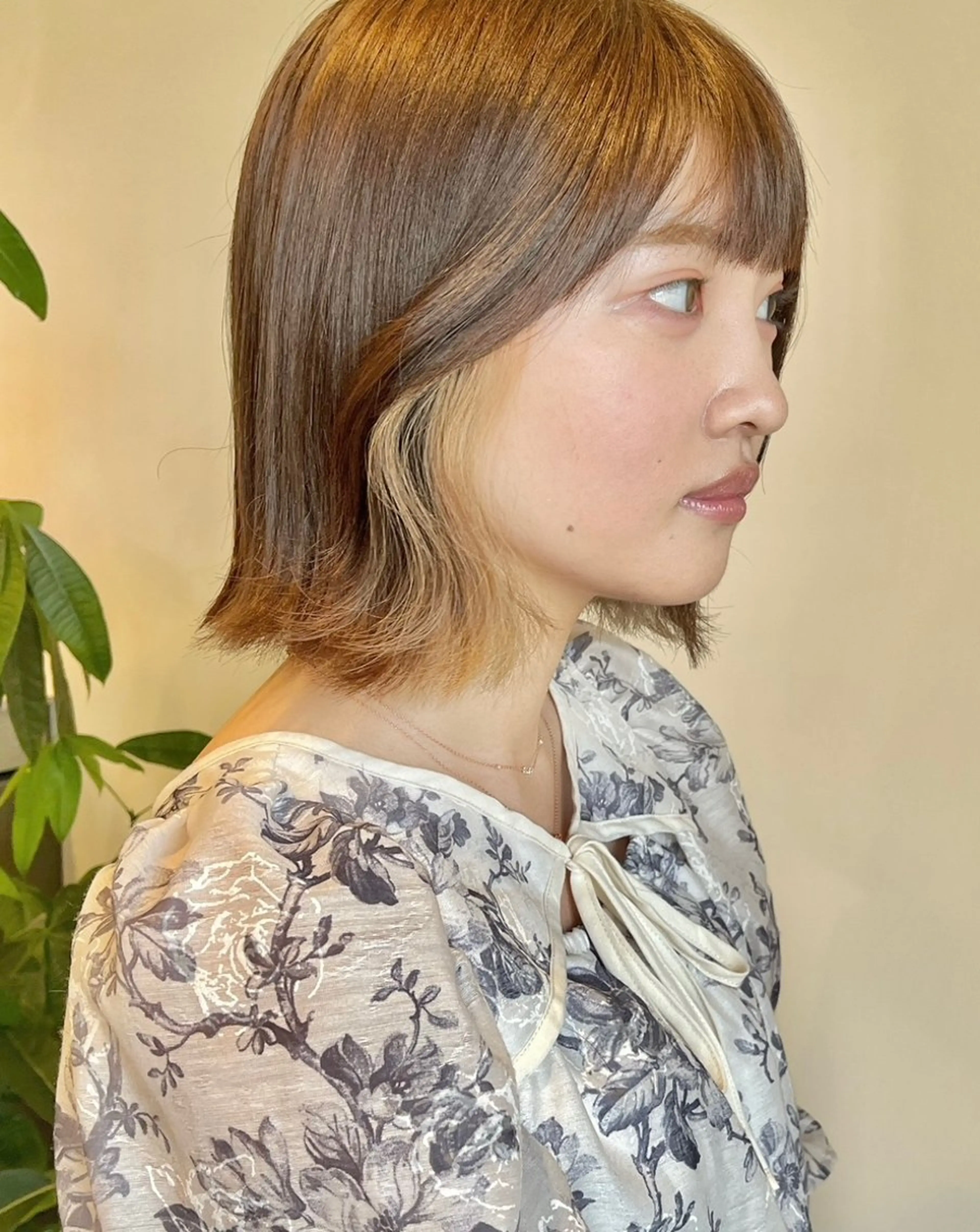 ミディアム カラー カット ヘアカラー 永井 亜実のヘアスタイル