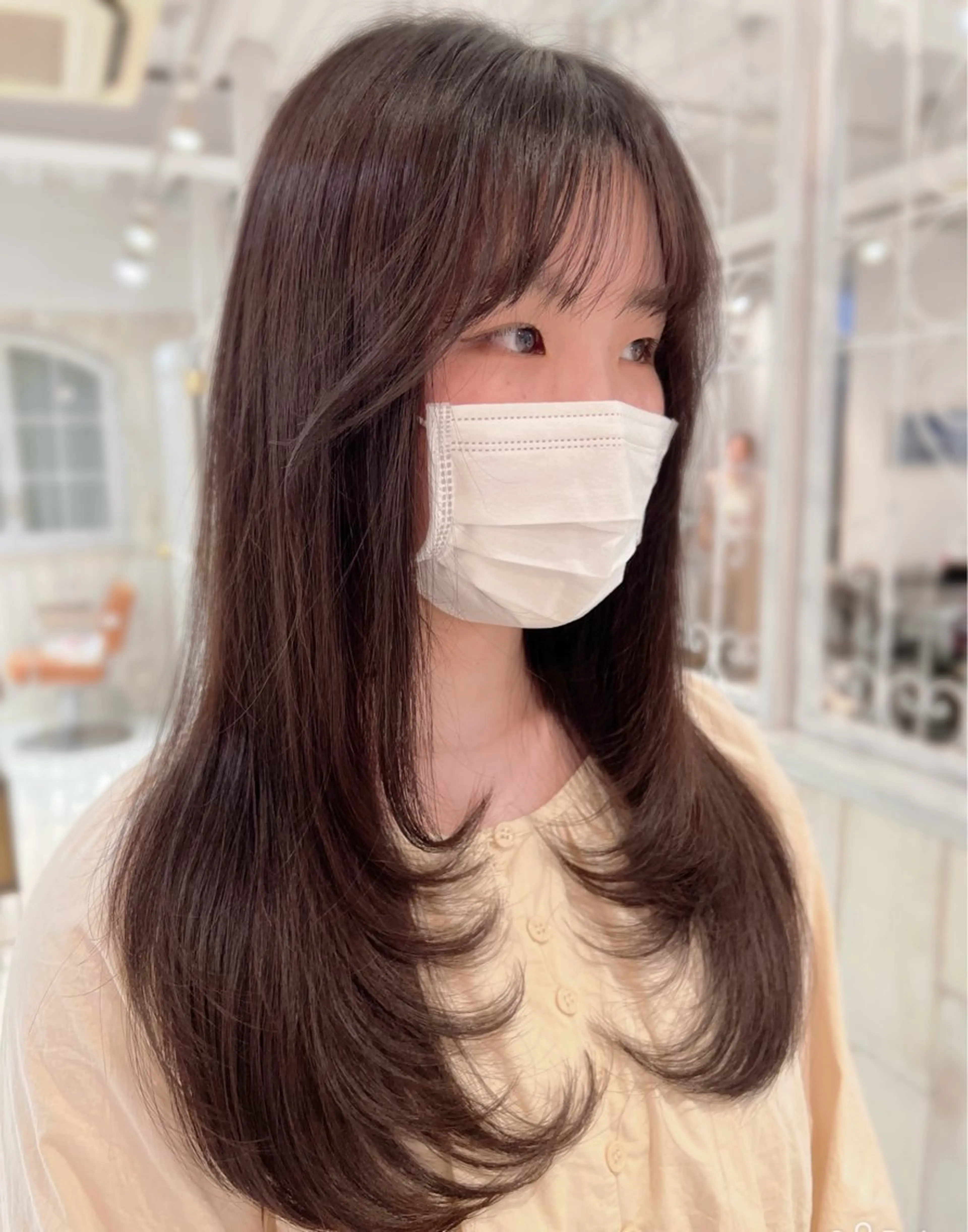 ロング レイヤーカット ハイレイヤー/顔周り /レイヤーカットのヘアスタイル