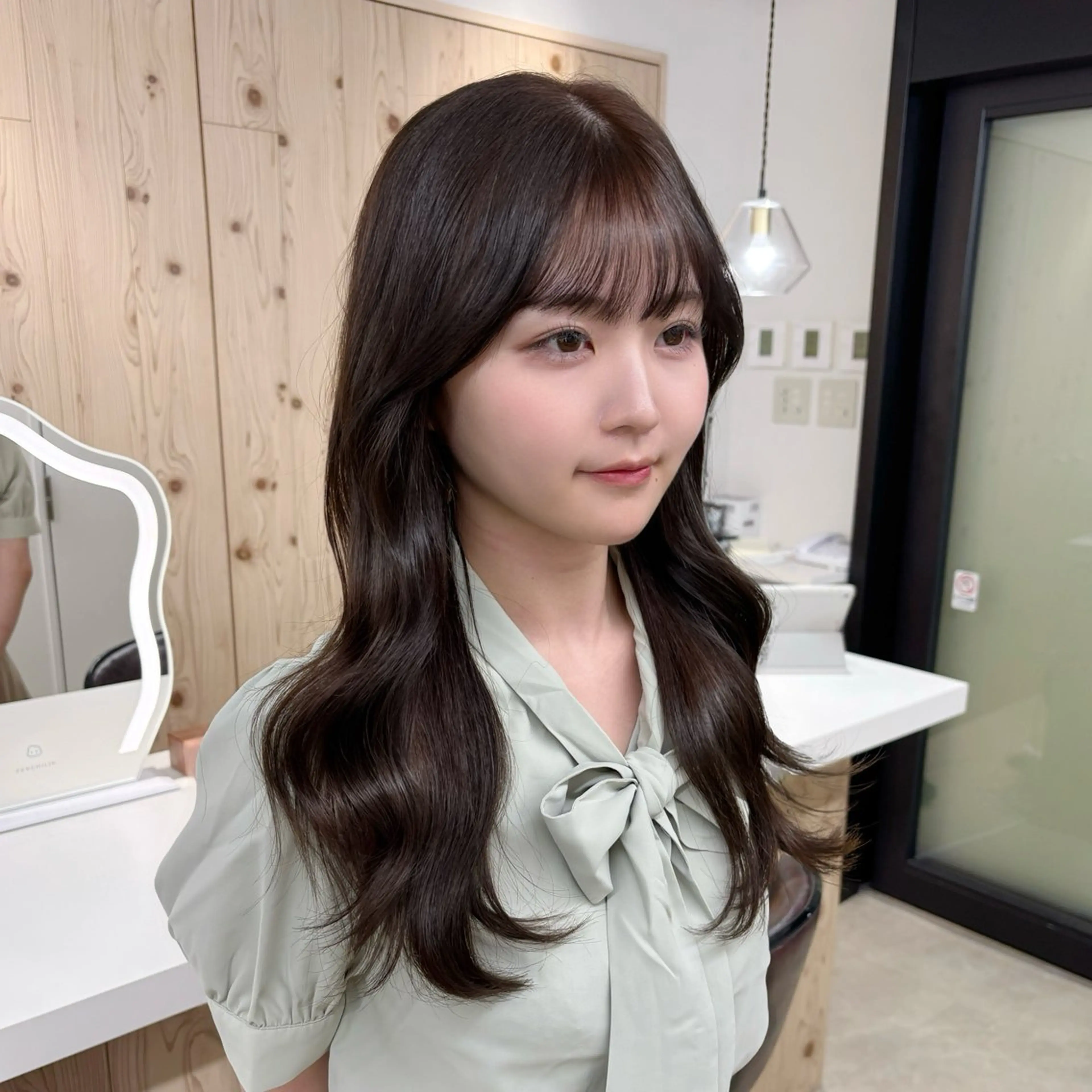 【🍬他サイトよりお得🍬】骨格補正カット+ツヤ感カラー+1step補修トリートメント🫧 #韓国ヘアの写真