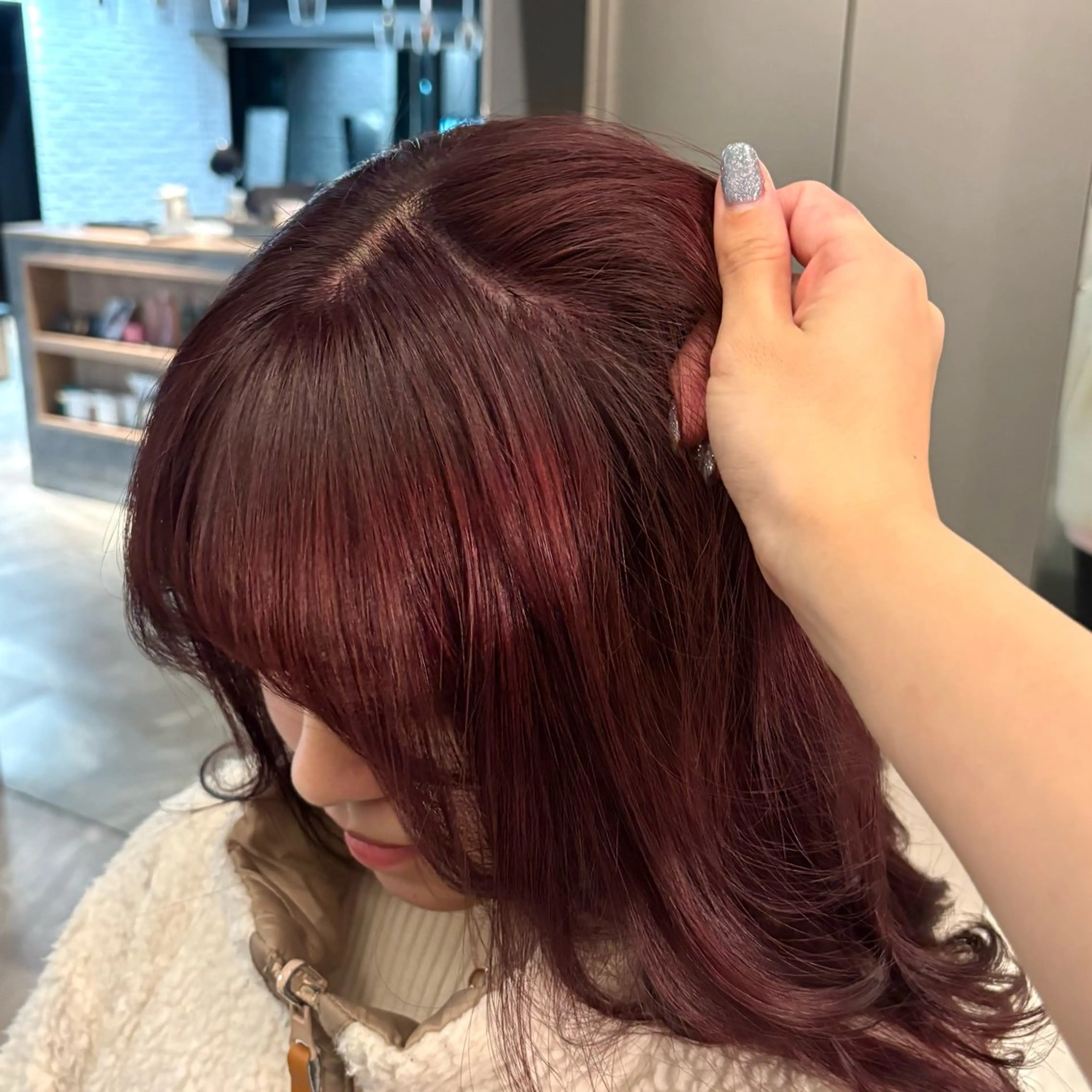 ロング カラー ヘアカラー トリートメント 暖色🍇/透明感/ 髪質改善/YUIKOのヘアスタイル