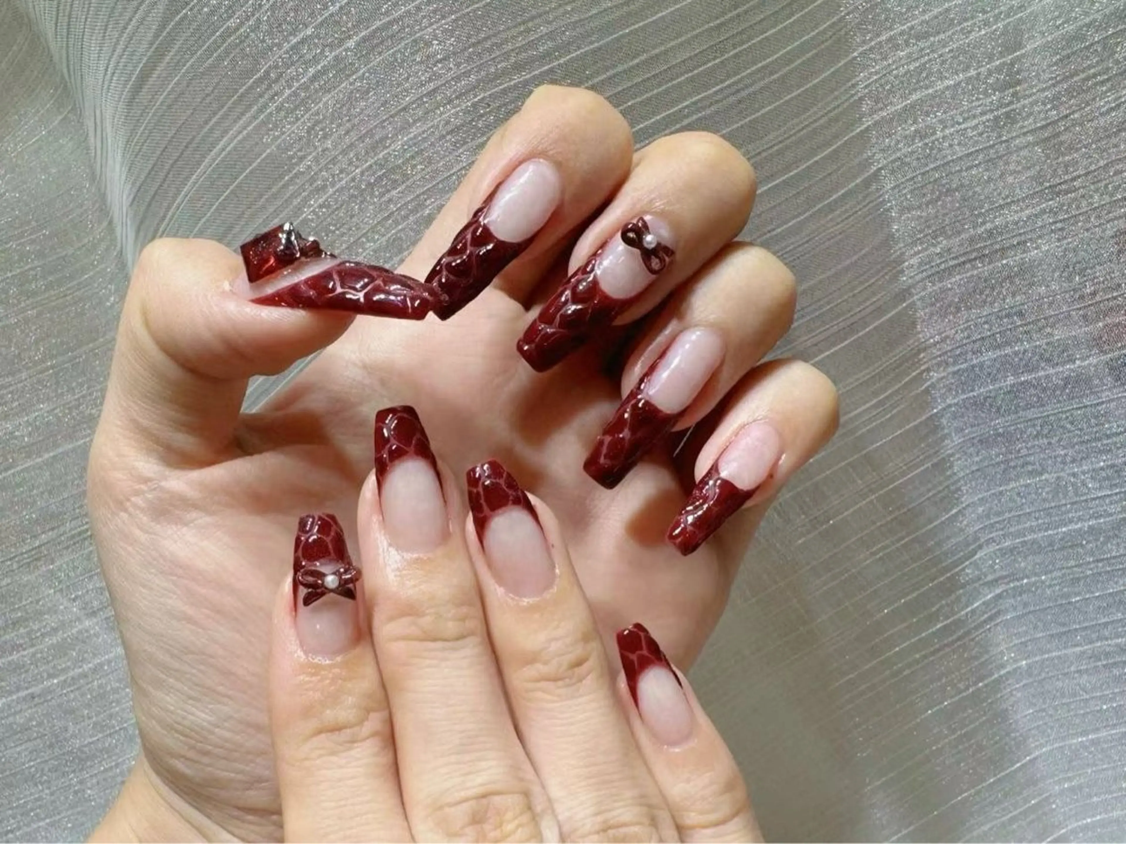 ネイル アニマル柄 アートネイル フットネイル ジェルネイル マグネットネイル Babarla nailのネイルデザイン