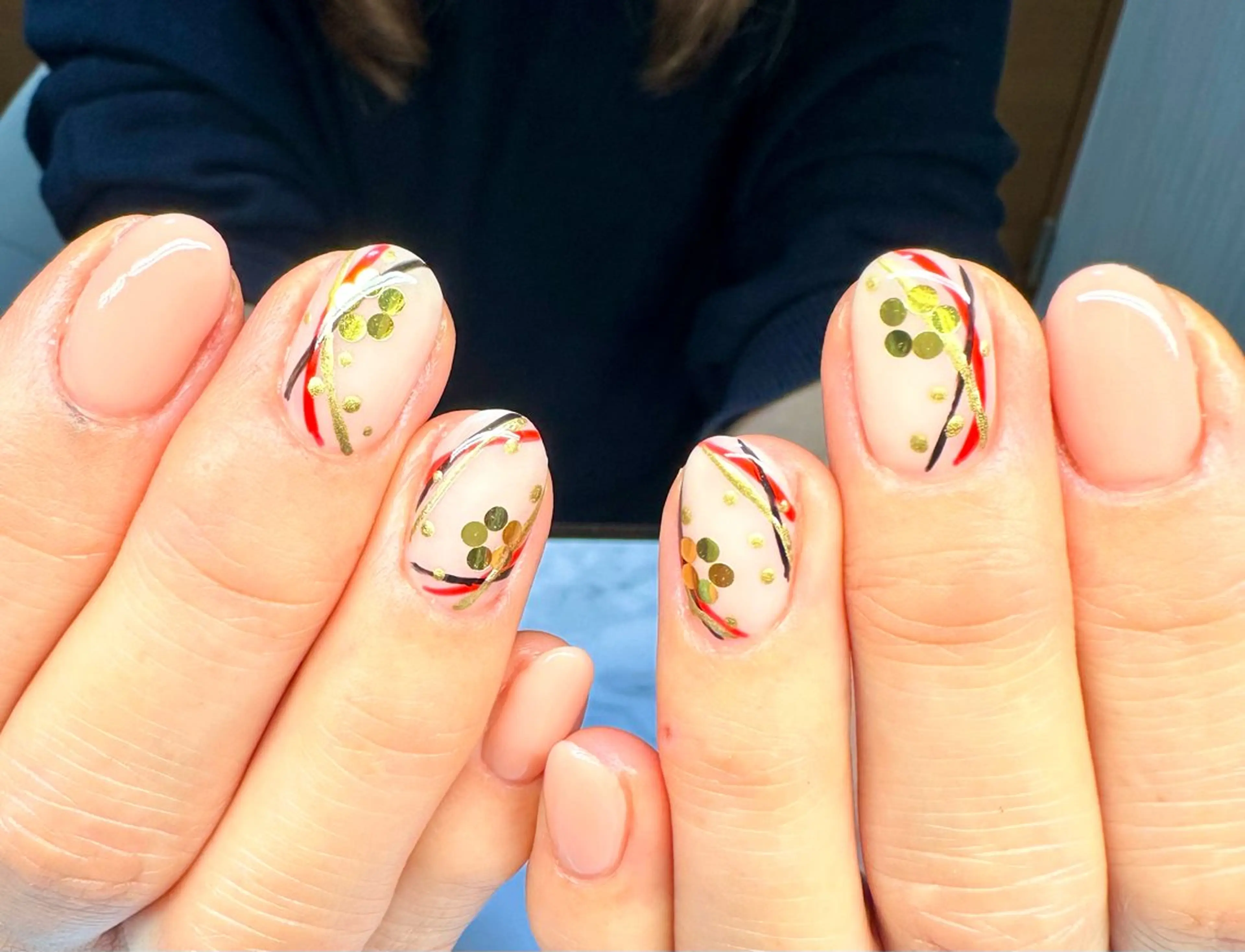 ネイル アートネイル フレンチネイル ワンカラーネイル 冬ネイル M.N_ nailのネイルデザイン