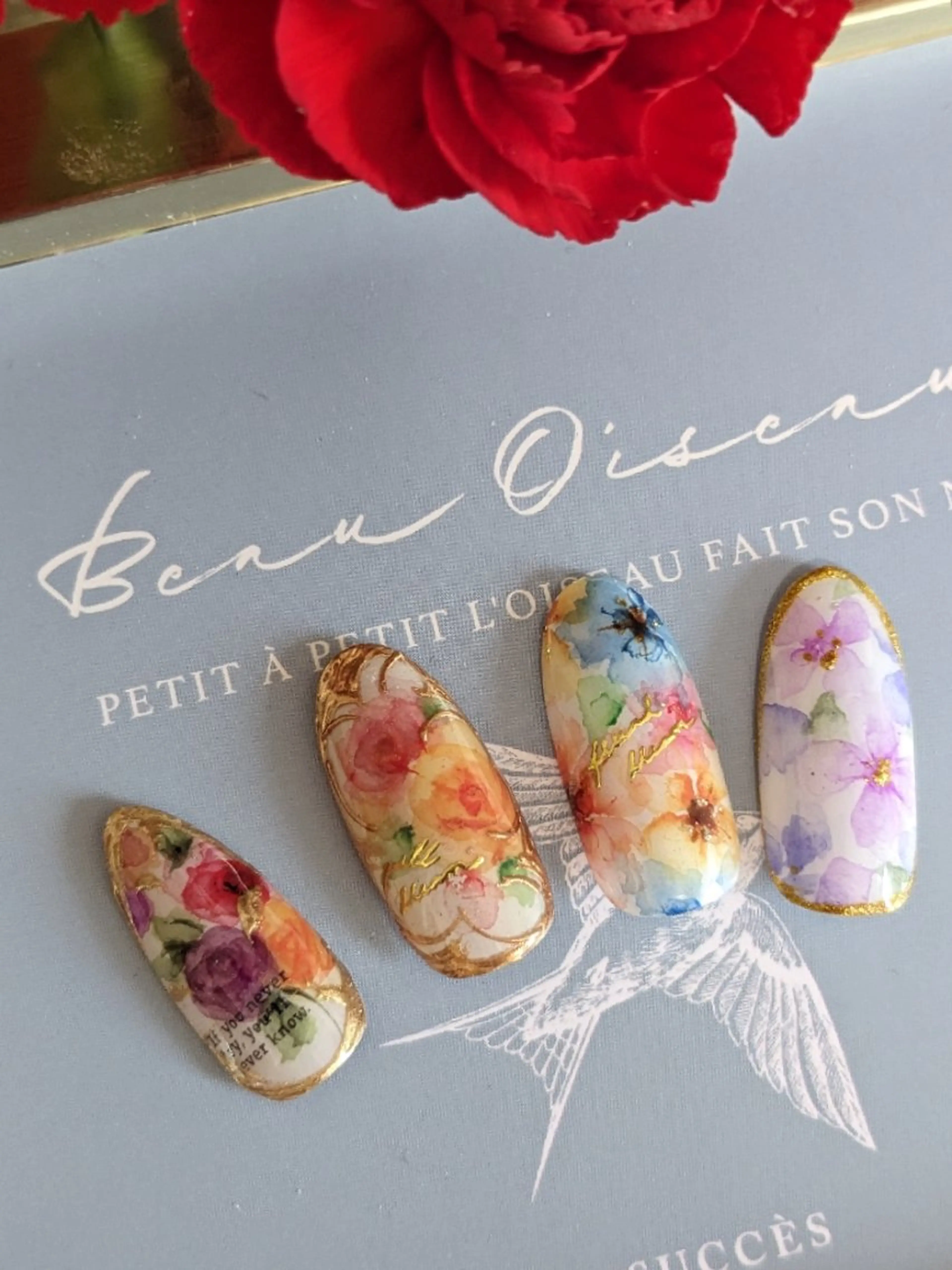 ネイル フラワーネイル Pureru✨ 🌹yukoのネイルデザイン