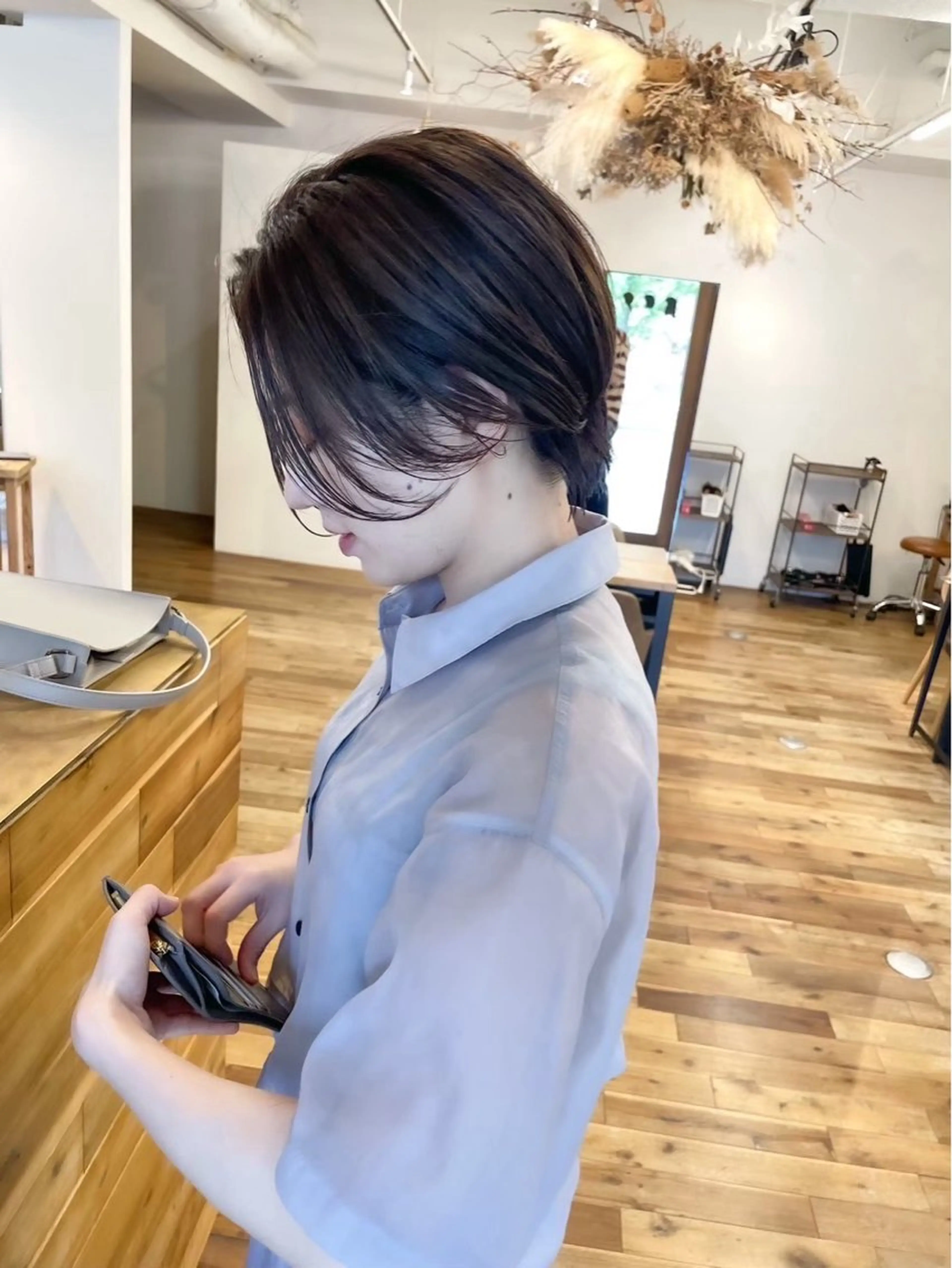 ショート ショートヘア 大阪デザインカラー/ カットモデル募集のヘアスタイル