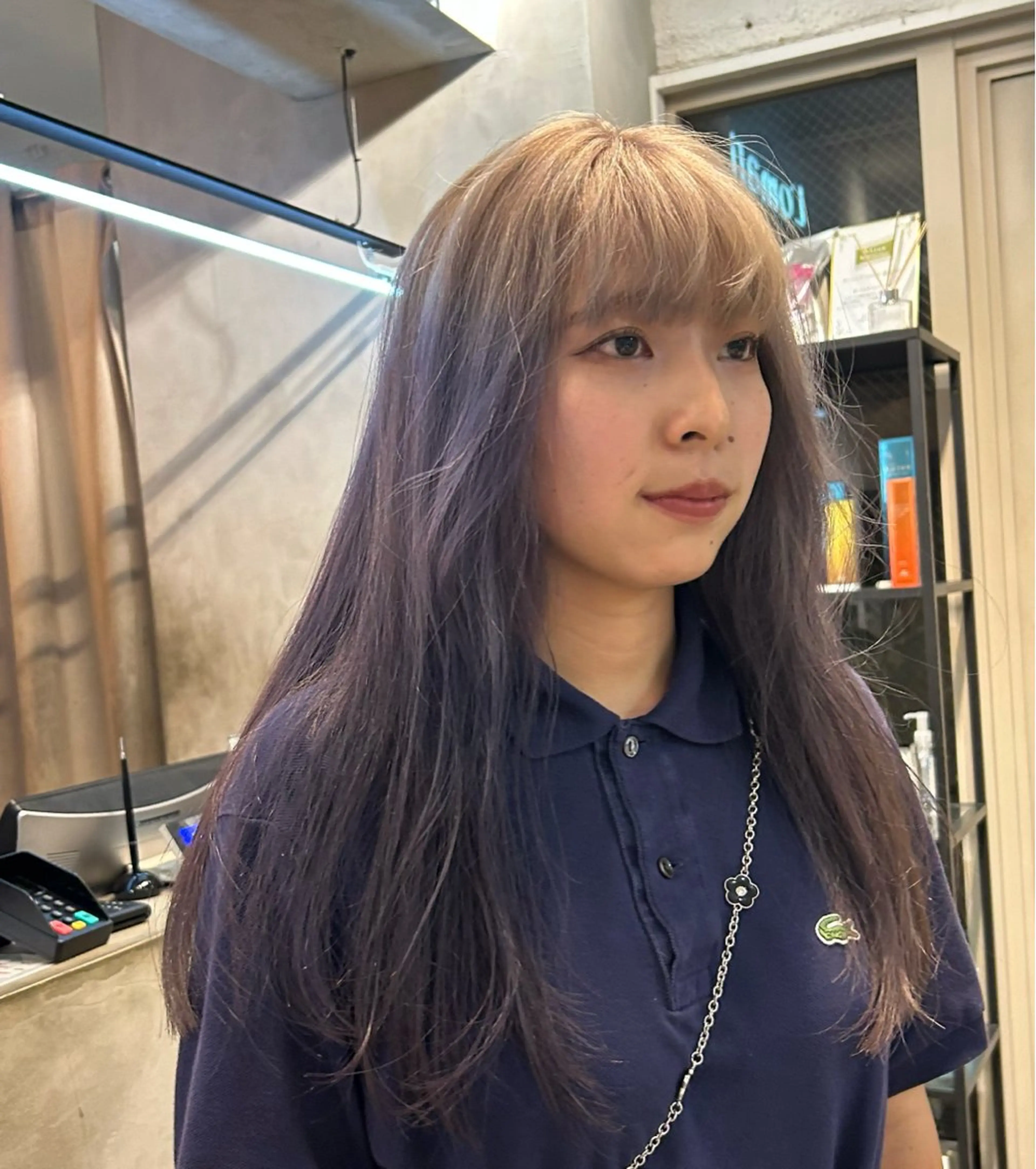 ロング カラー ヘアカラー トリートメント じゅわっと暖色カラー 🍊Moemiのヘアスタイル