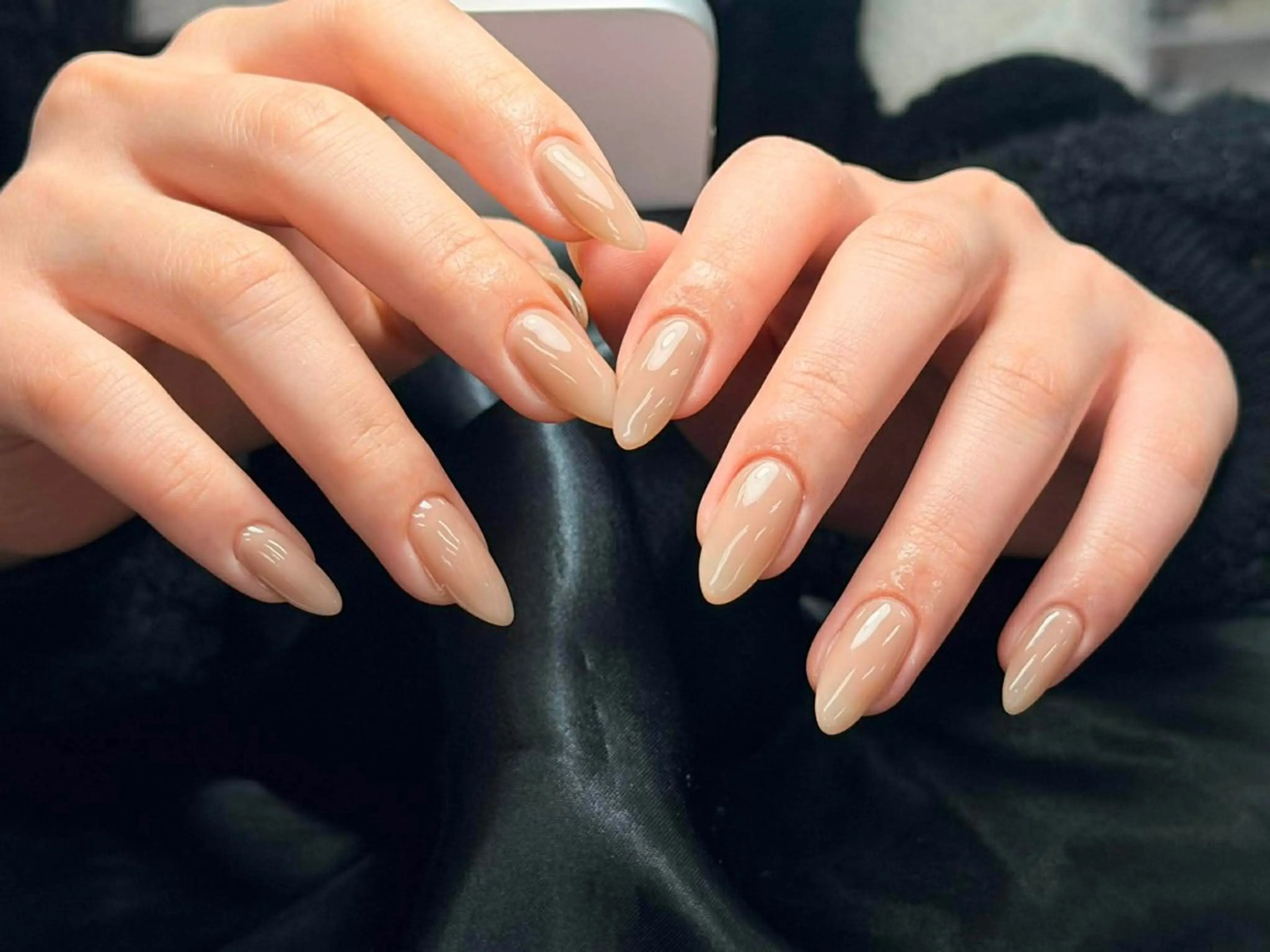 チップ長さ出しワンカラー/ラメーグラデーション／フラッシュの写真