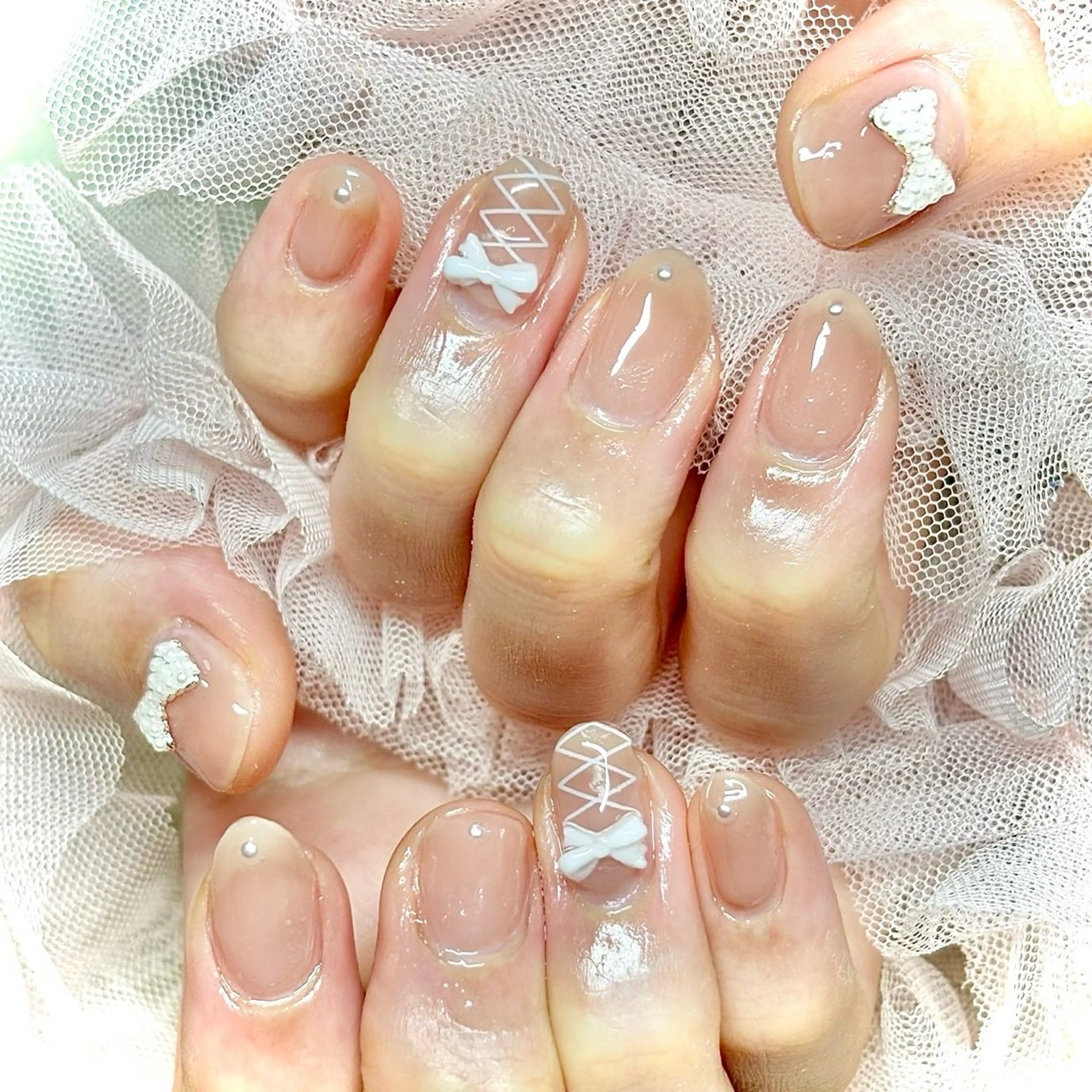 ネイル 韓国ネイル 夏ネイル ワンホンネイル miminon 自宅ネイルサロンのネイルデザイン